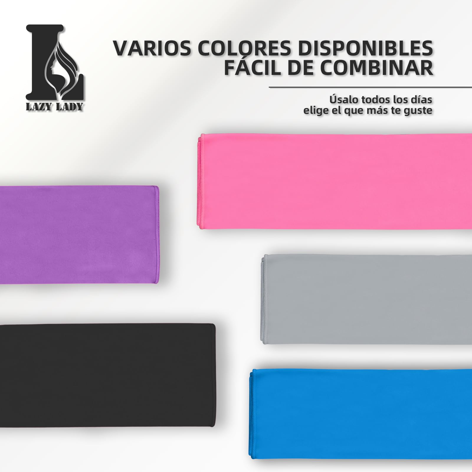 LAZY LADY Toalla Microfibra de Gimnasio para Hombres y Mujeres - 5 Colores, 6 Tamaños, Secado Rápido para Deporte y Gym (Rosa, 80X40CM)