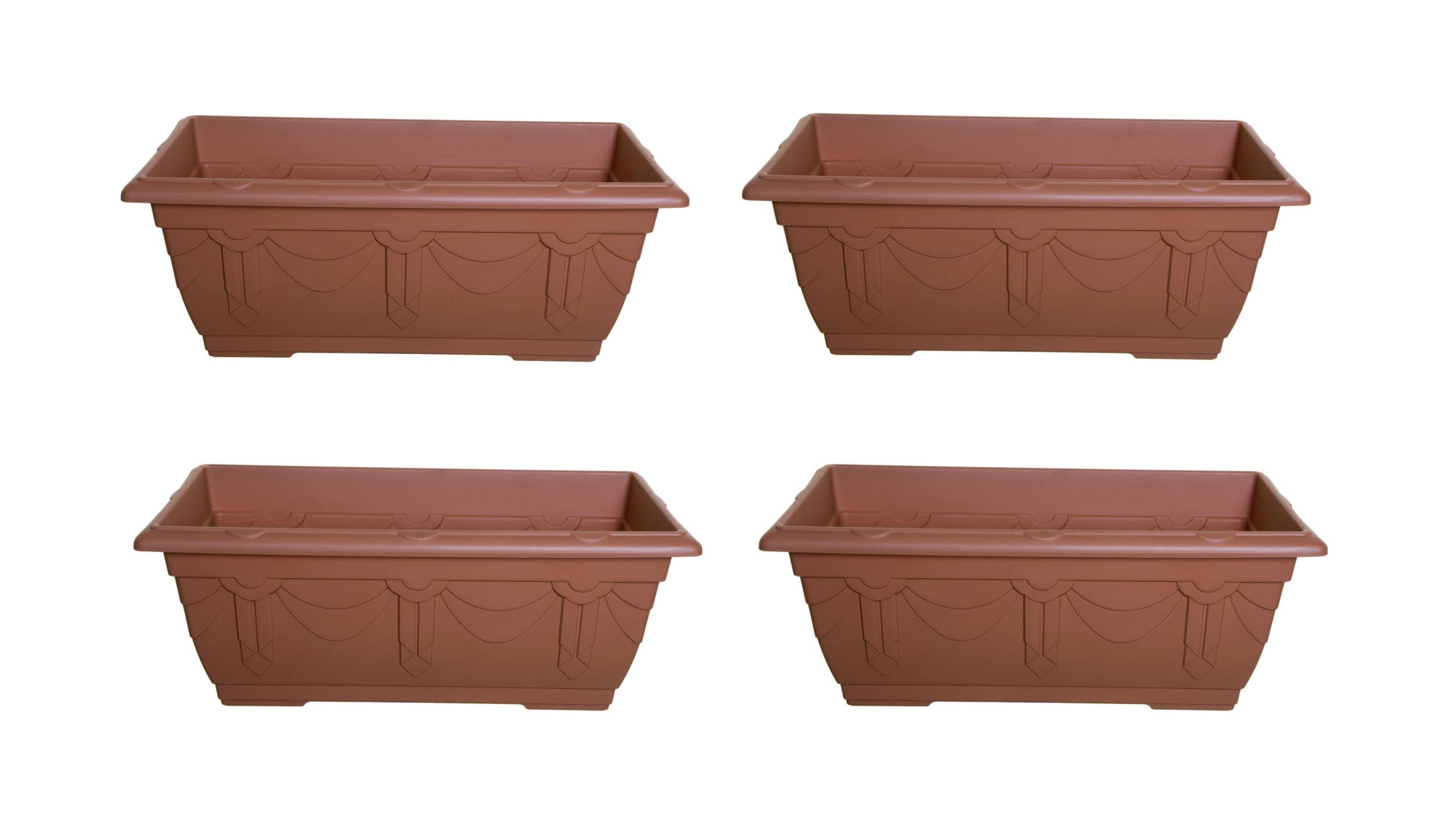 Terracotta Colour Venetian Patio Trough  - Orange / 4