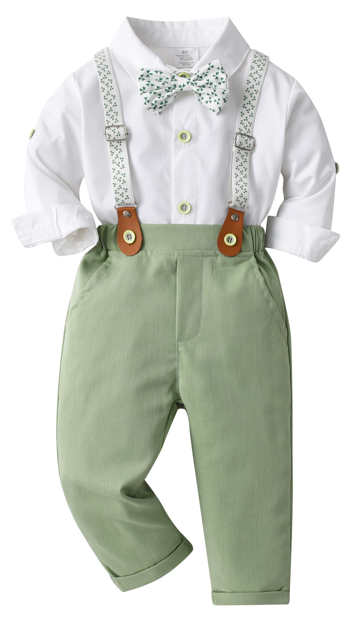 Happy Cherry Costume de baptême d'hiver pour bébé garçon Ensemble de mariage en coton à manches longues pour fête d'enfant Vêtements de cérémonie pour homme Idéal comme cadeau d'anniversaire de