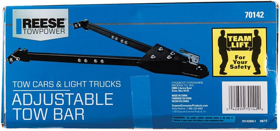 Reese Towpower 7014200 Adjustable Tow Bar , Black - Image 4