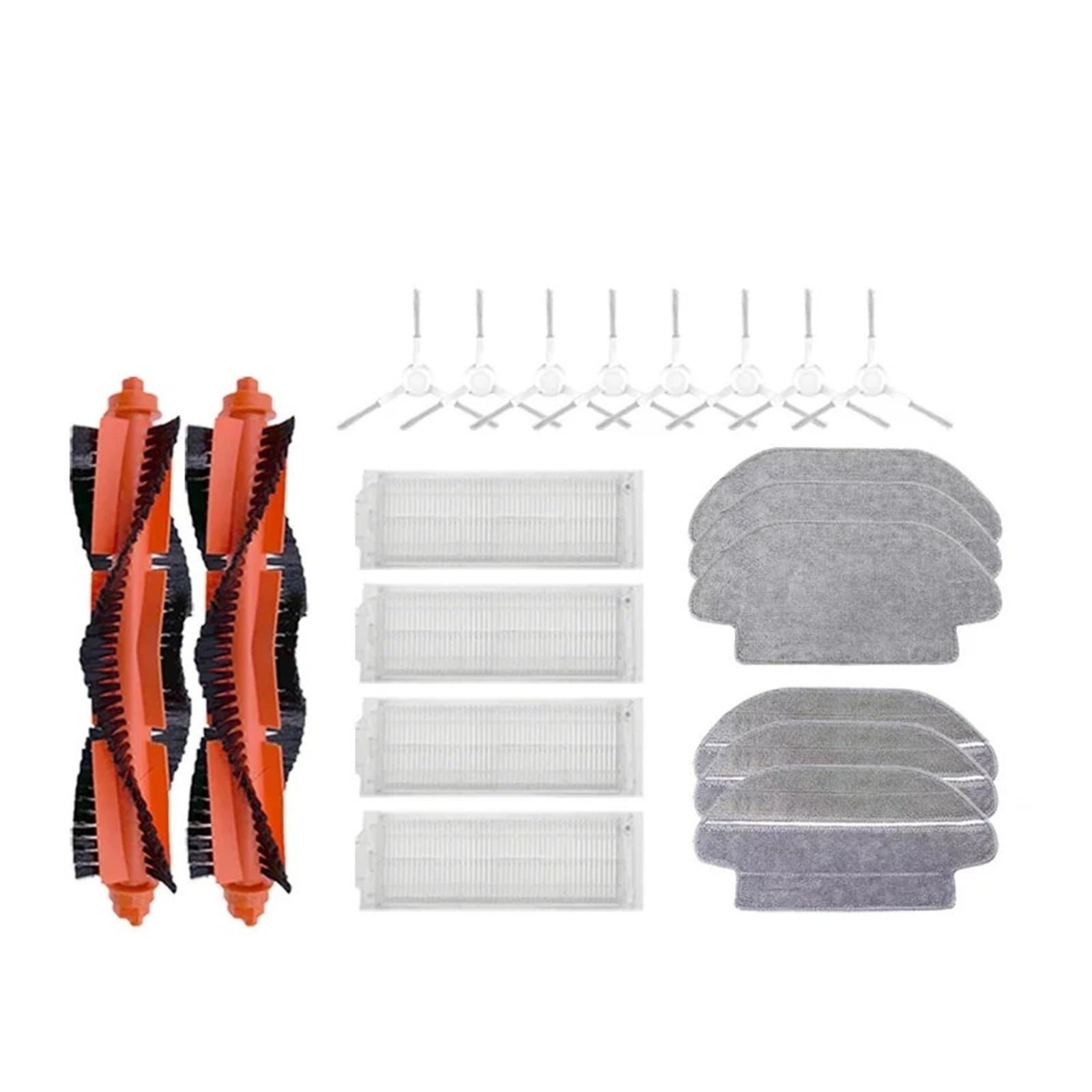 PORRSYDCD Main Side Brush Hepa Filter Mop Part，Compatible With Mijia Mi Robot Vacuum-Mop Pro STYTJ02YM 2S / 3C，Compatible With Conga 3490(20pcs)