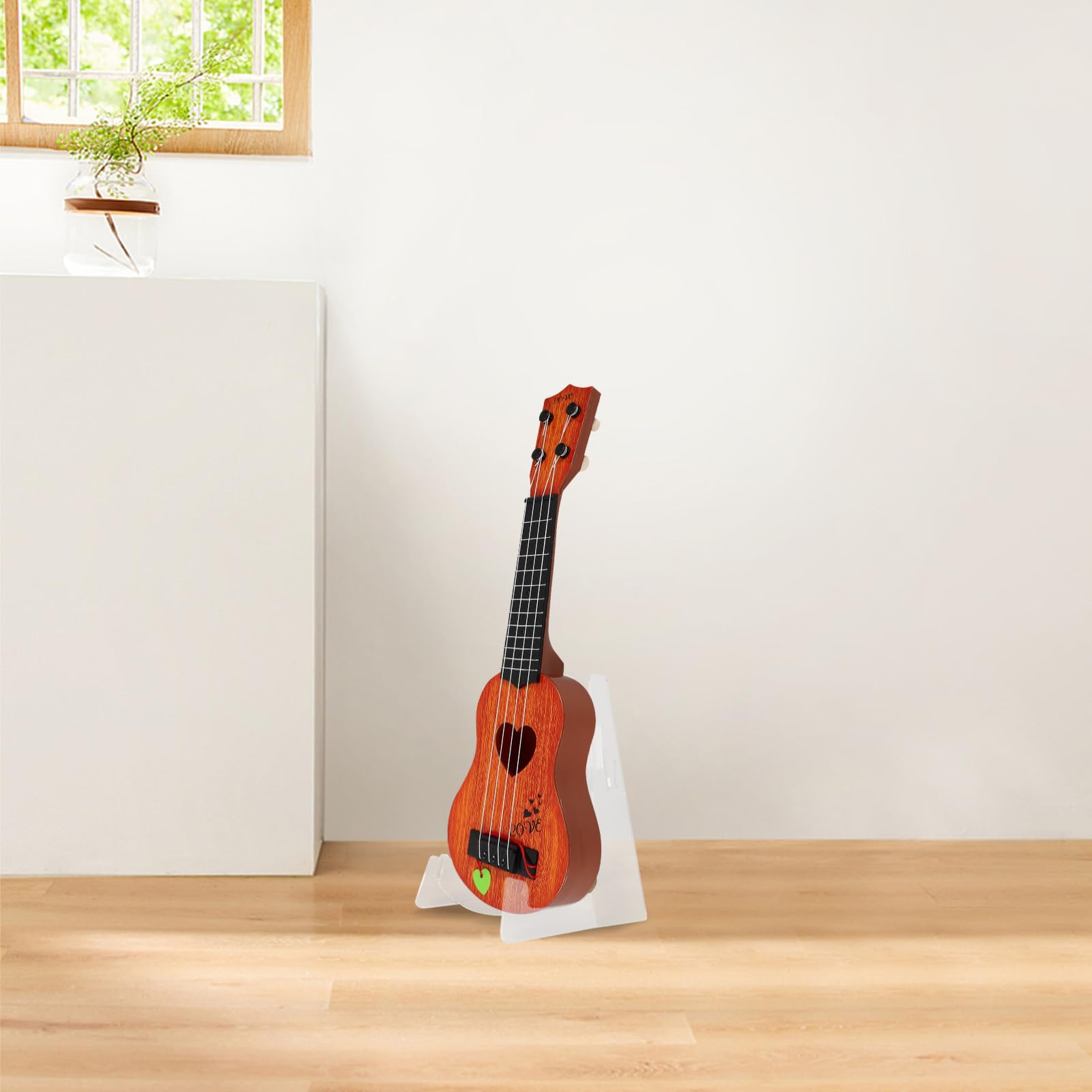 TOYANDONA Supporto Per Chitarra in Acrilico Trasparente, Stand Da Pavimento Multifunzionale Per Violino, Ukulele e Mandolino, Base Rinforzata Stabile Per Strumenti Musicali