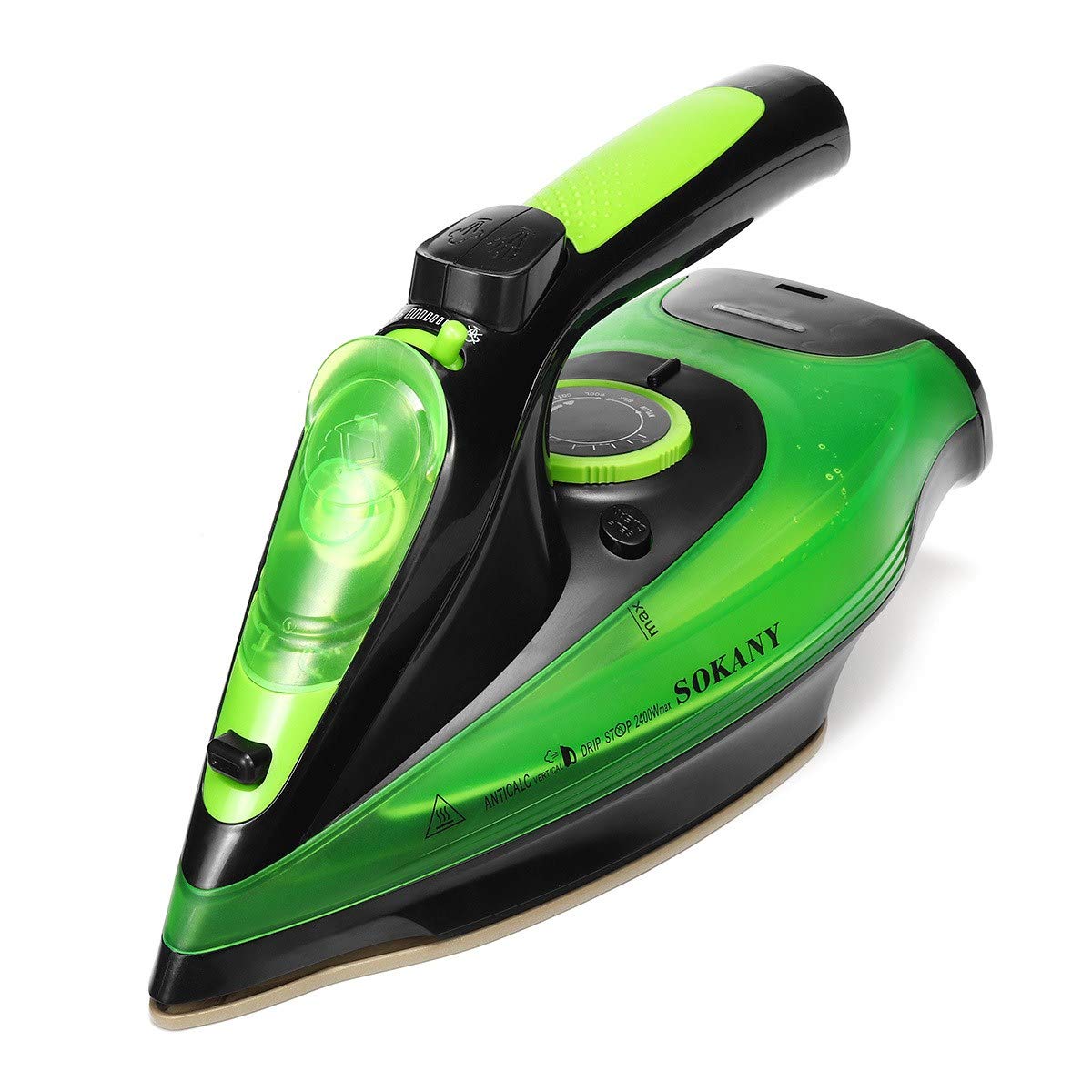 Stiratrice Verticale 2400W elettrico senza cordone di vapore Ferro 5 Speed ​​Regola for l'indumento GENERATORE DI VAPORE Abbigliamento da stiro a vapore in ceramica Soleplate Portable Ferro Da Stiro V