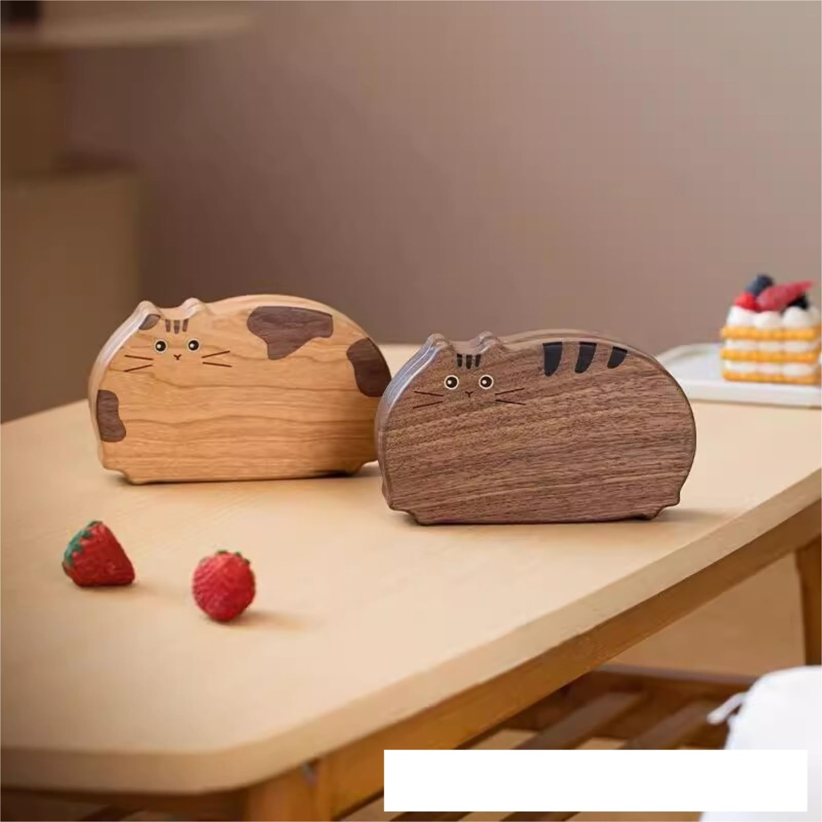 Nowoczesna Kreatywne Drewniane Pudełko Na Biżuterię, Bransoletkę, Naszyjnik, Kolczyki, Szkatułka Ozdoba(Light Brown)