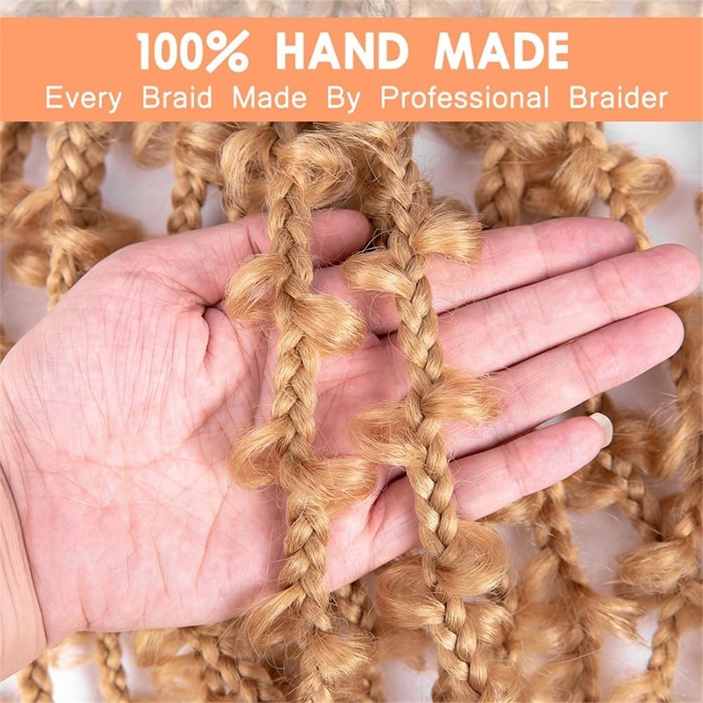 Extension de Coleta Trenzas en caja de mariposas de 24 pulgadas, pelo de ganchillo, 6 paquetes de pelo de ganchillo prelooped, trenzas largas de mariposa, trenzas de caja de jungla, pelo de ganchillo,