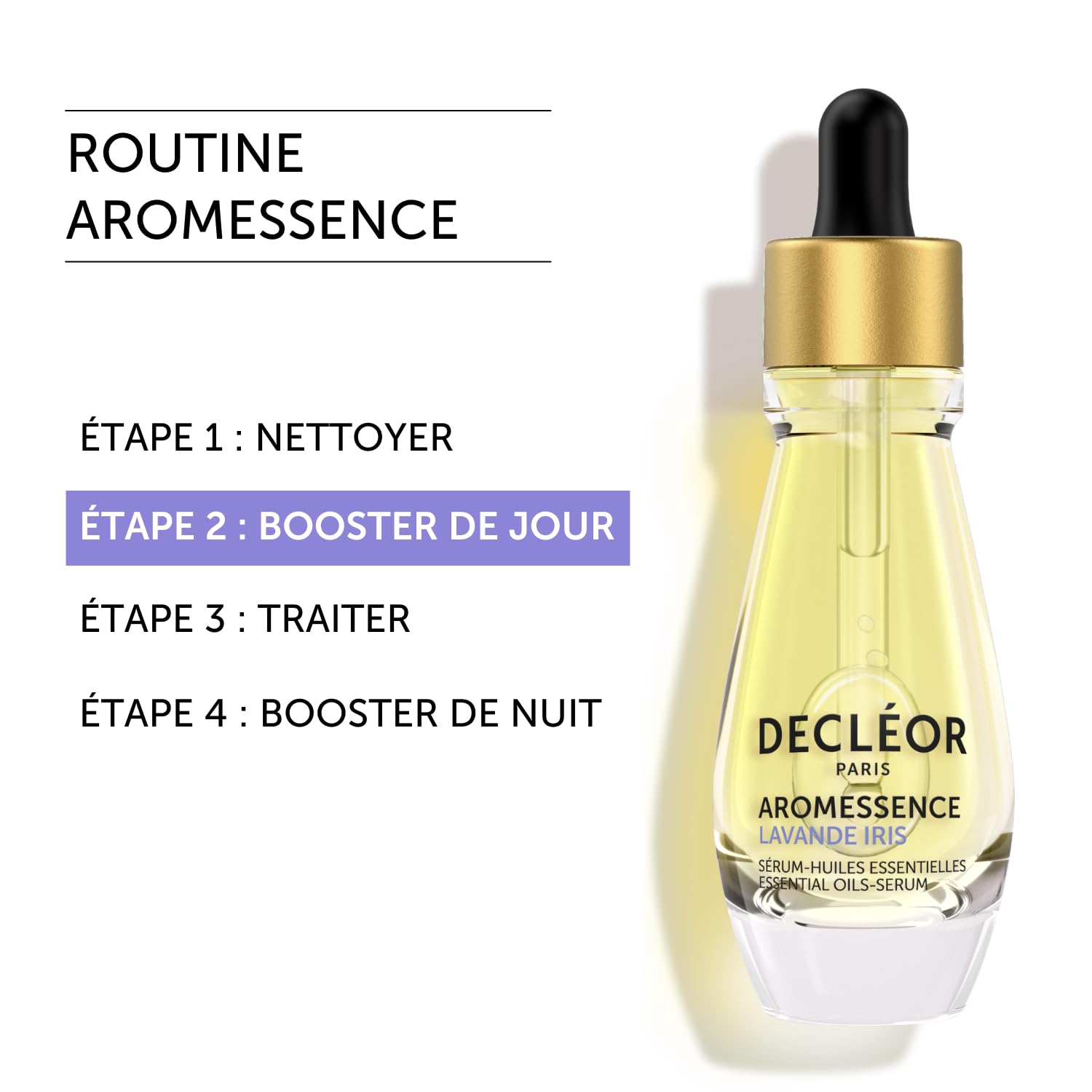 Decléor Aromessence Lavande Iris Sérum-Huiles Essentielles Visage Fermeté et Anti-Âge, Soin Intensif aux Huiles Essentielles pour Lisser les Rides, Raffermir et Revitaliser la Peau