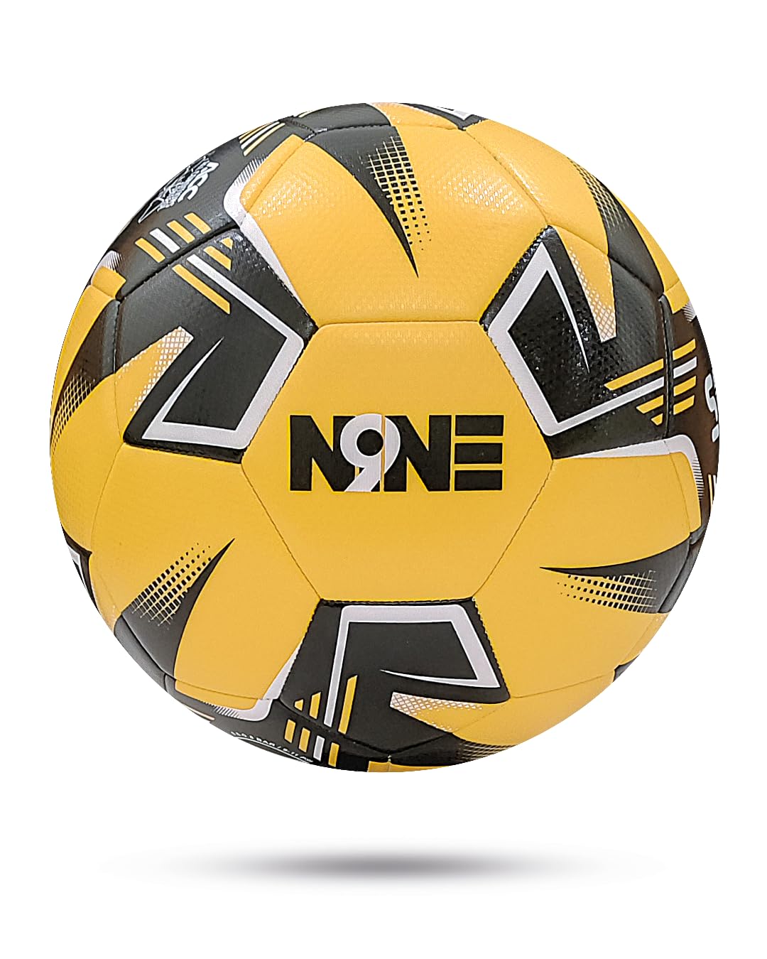 NINE Football Size 3 4 5 Ideal for Men & Women Gifts Soccer Ball Soft Touch TPE Foam Layer Perfect Bounce Moisten Needle Restricted Bladder (Yellow, 3)
