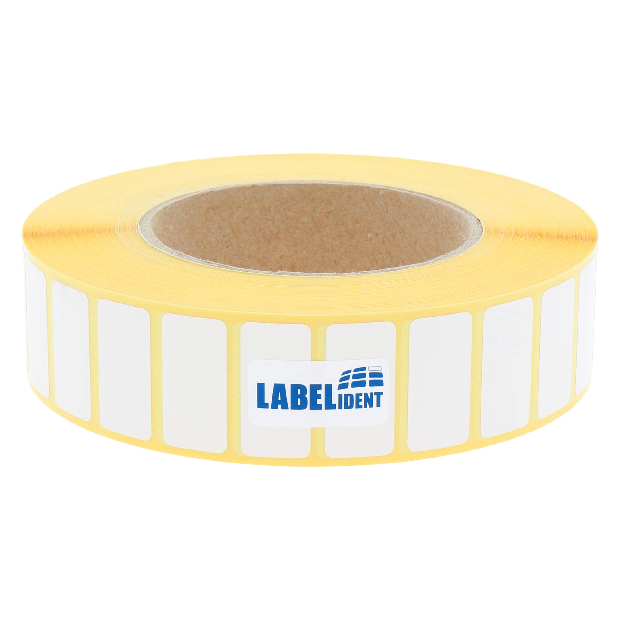 Labelident Thermoetiketten 30 x 15 mm - 32.000 Etiketten, 8 Rollen à 4.000 Etiketten 76 mm Kern | thermodirekt bedruckbar, selbstklebend und stark permanent haftend für Thermodrucker