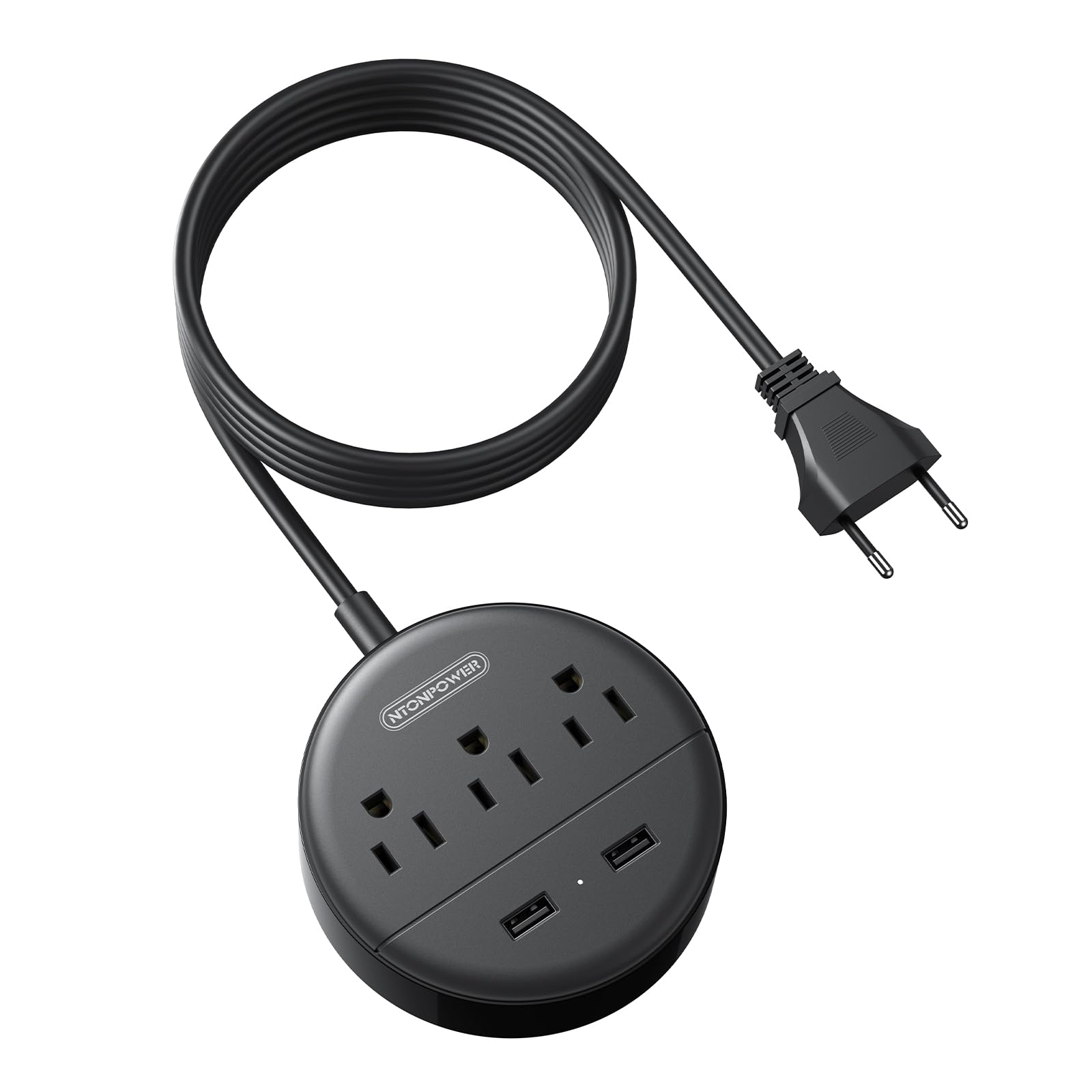NTONPOWER European Travel Plug Adapter, US to Europe Plug Adapter with 3 US Outlets and 2 International USB Power Adapters, Type C Travel Essentials-image-39