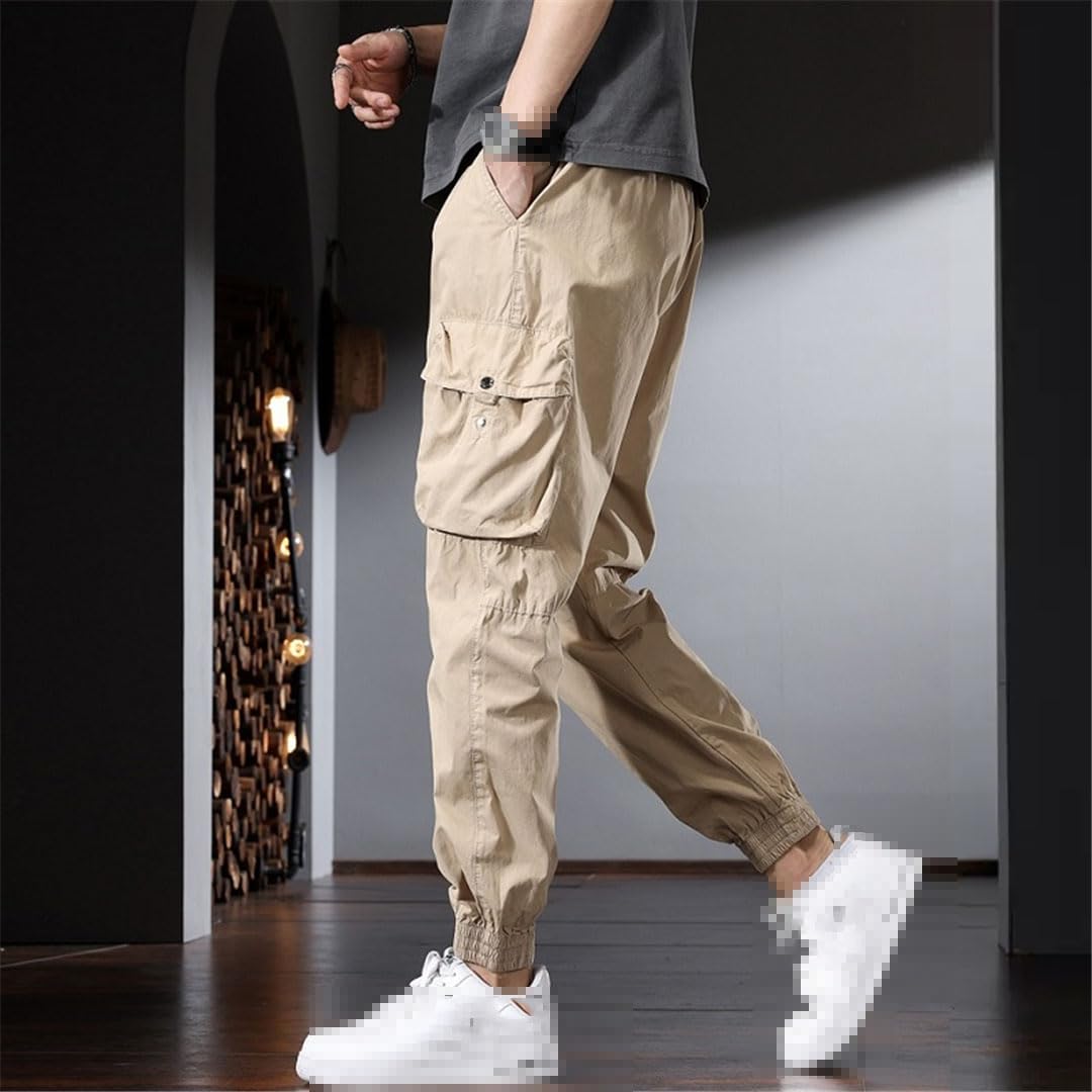 Pantalones Cargo para Hombre, Pantalones Holgados Tácticos Militares De Verano, Ligeros, con Cordón En La Cintura Elástica