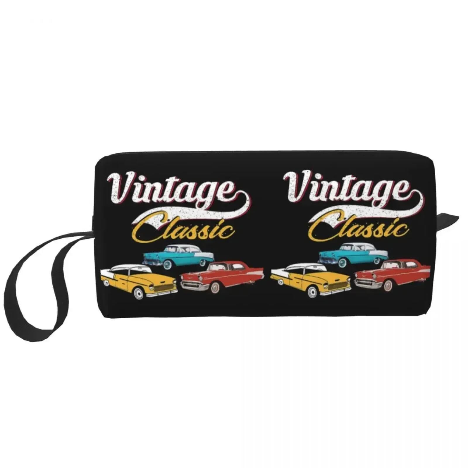 Vintage Classic Chevy Car Makeup Bag Cosmetic Organizer Storage Dopp Kit Toiletry Cosmetic Bag Women Beauty Travel Pencil Case festival gift