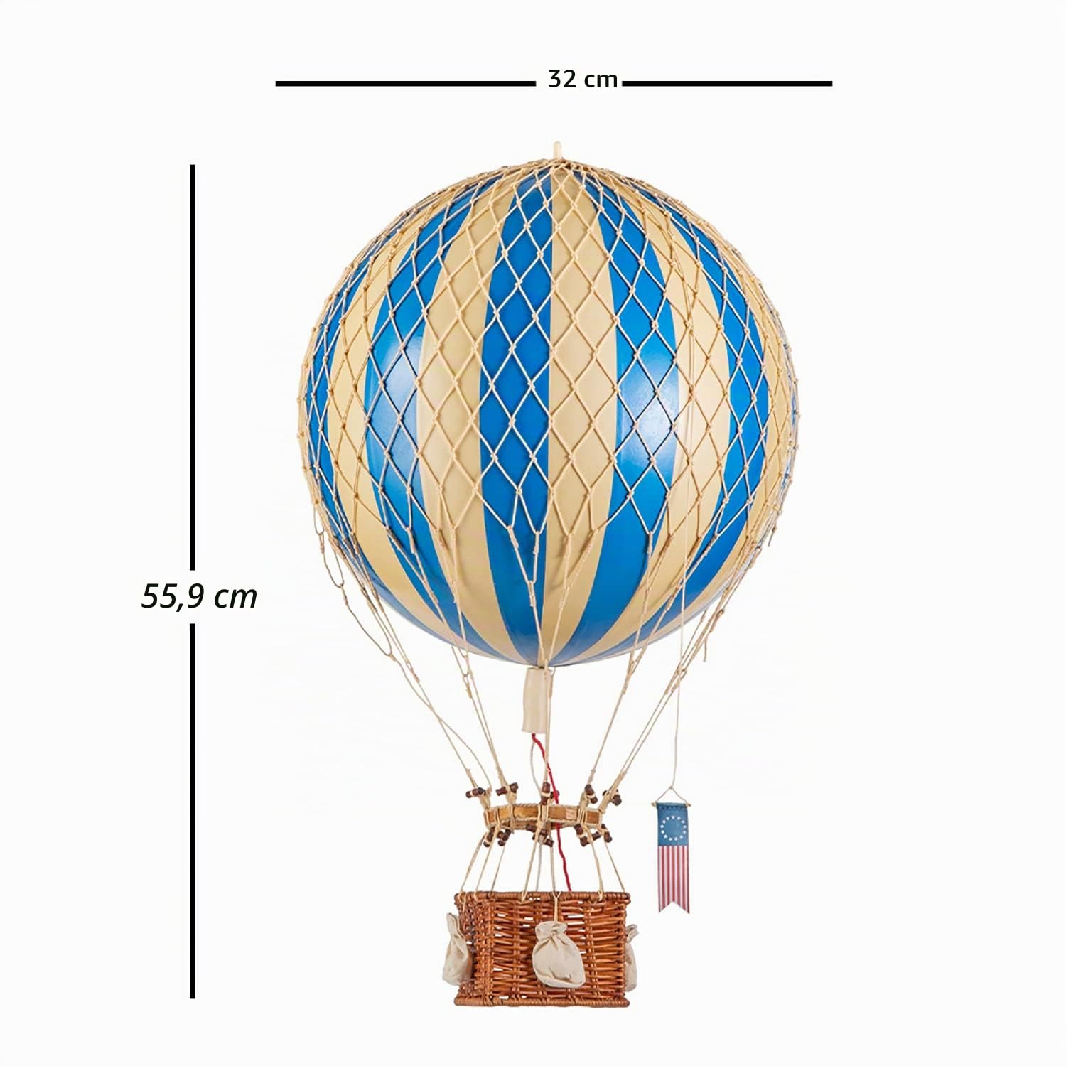 Authentic Models - Dekoballon - Ballon Blau - 32 cm Durchmesser
