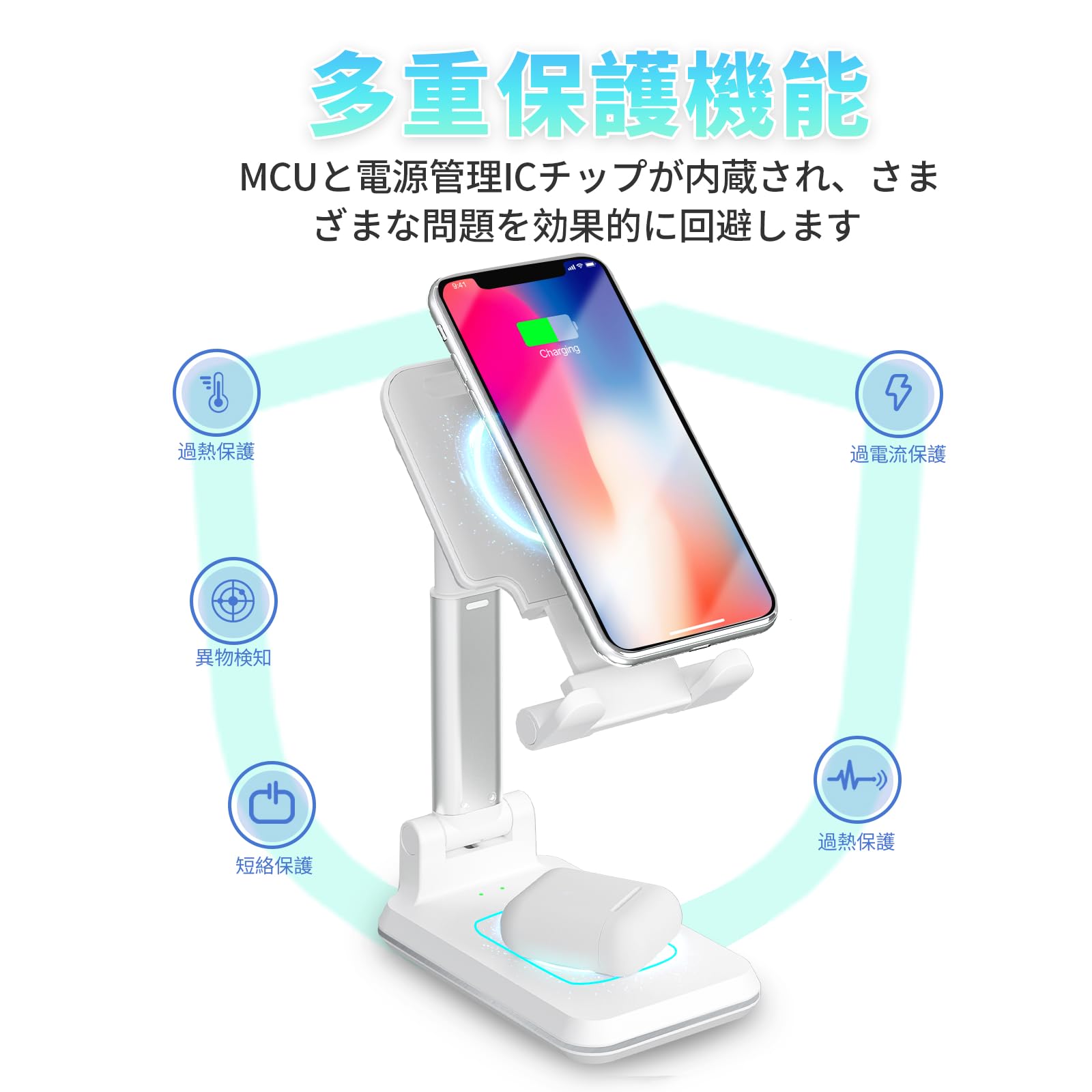 Amazon | SUKEY ワイヤレス充電器 2 in1デュアルワイヤレス充電器 電話
