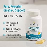 Vista 4 de Nordic Naturals Ultimate Omega, sabor a limón, 180 geles suaves, 1280 mg de Omega-3, aceite de pescado Omega-3 de alta potencia con EPA y DHA