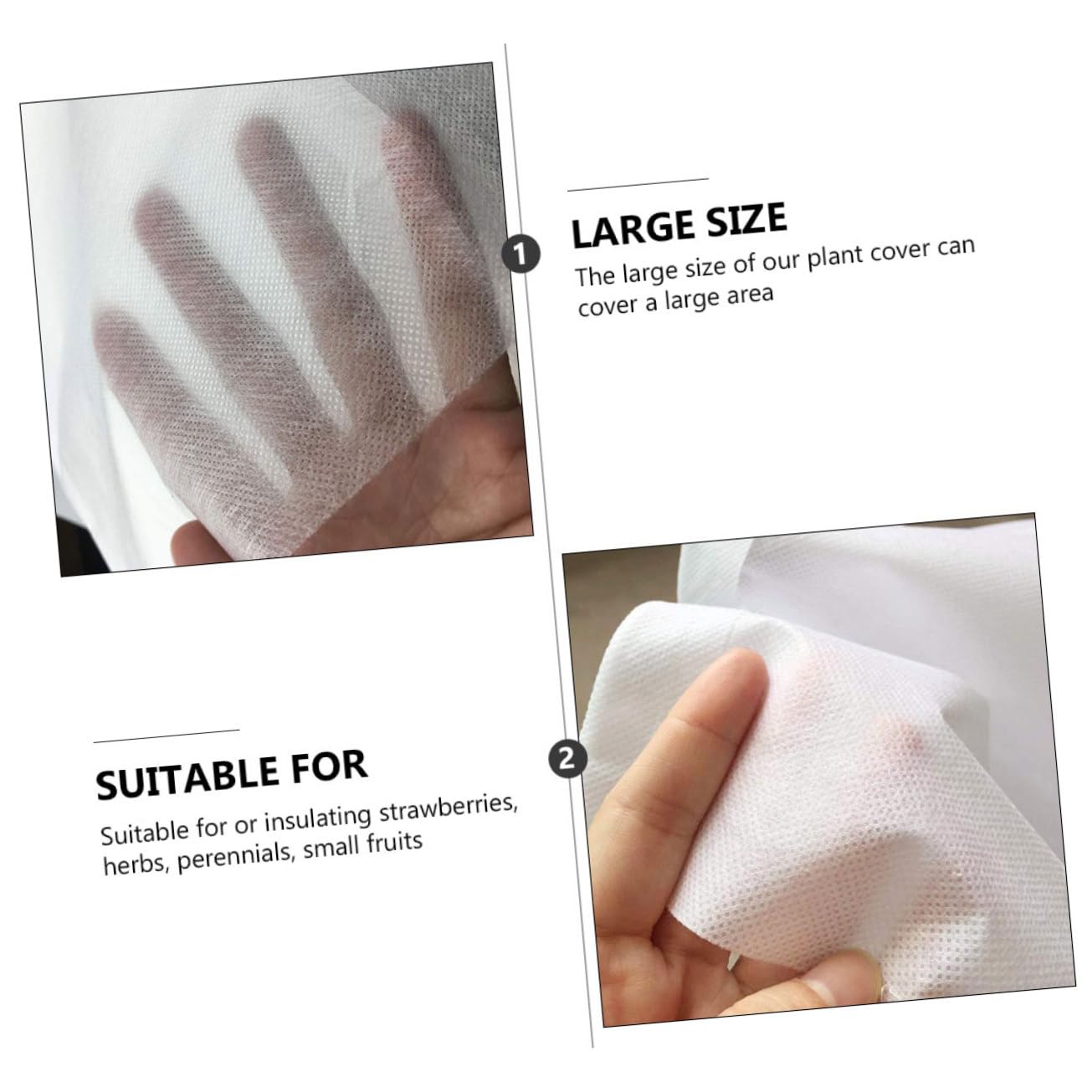 HANABASS Copertura Piante Inverno Non Tessuto Bianco Antigelo | Perenni e Fragole, Isolante e Traspirante, Telo Protettivo per Stagione Fredda