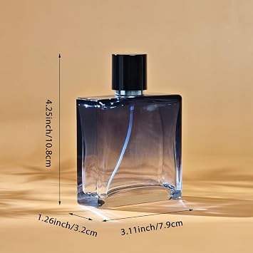100ml/3.4オンス ガラススプレー 香水ボトル 空 ケルン アトマイザー, ブルー, 3.4 Ounces, A3。