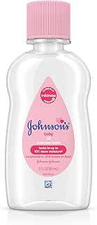 Johnson's Baby Oil, Pure Mineral Oil to Prevent Moisture Loss for Newborn, Kids, and Adults, Gentle and Soothing Baby Massage Oil, Dry Skin Relief, Hypoallergenic, Original Scent, 3 fl. oz