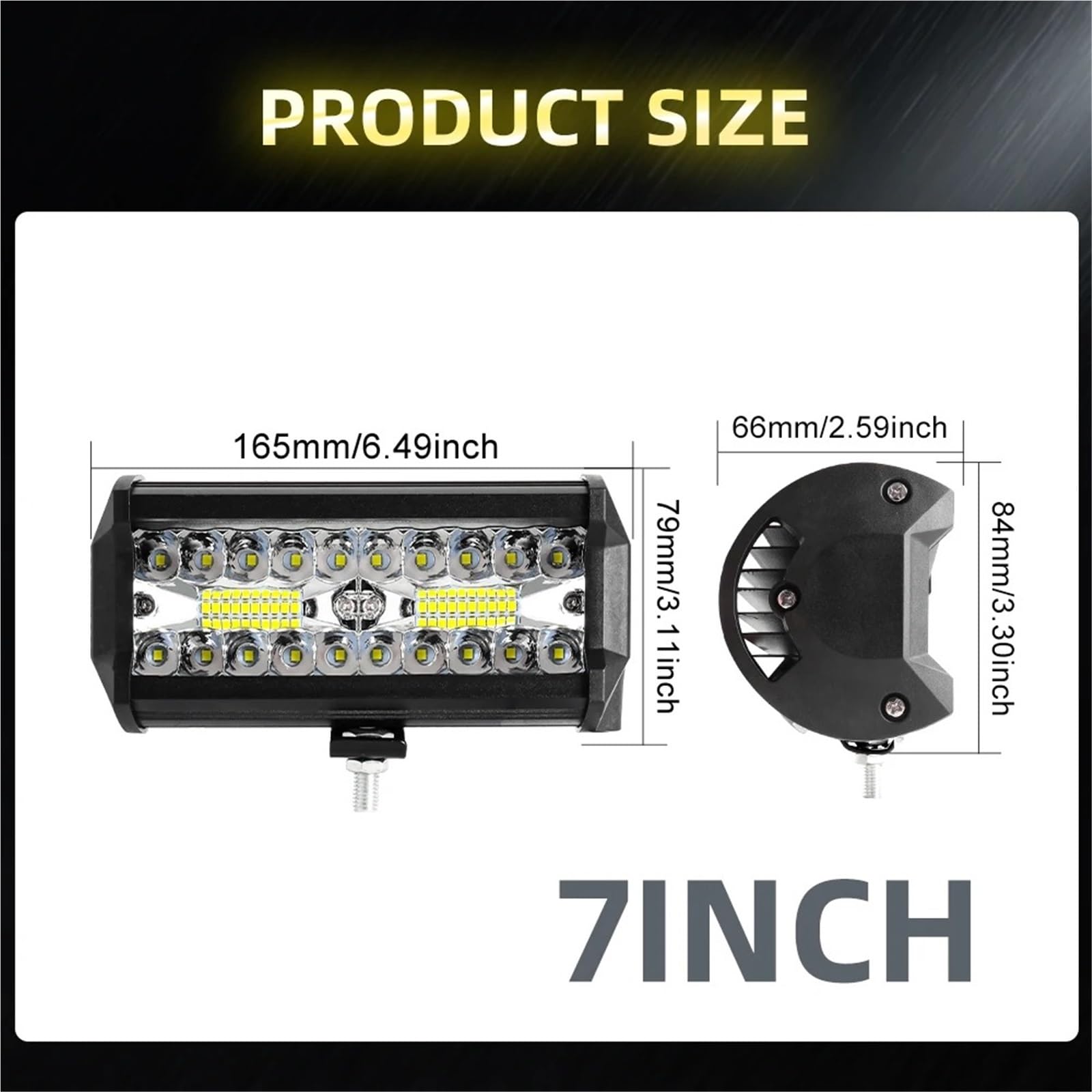 Moto Fari Stradali Spot Light Beam Per Luci Di Lavoro A LED Da 7 Pollici, Spot Flood, Per Fendinebbia Combinati, Barra Luminosa Fuoristrada 4x4