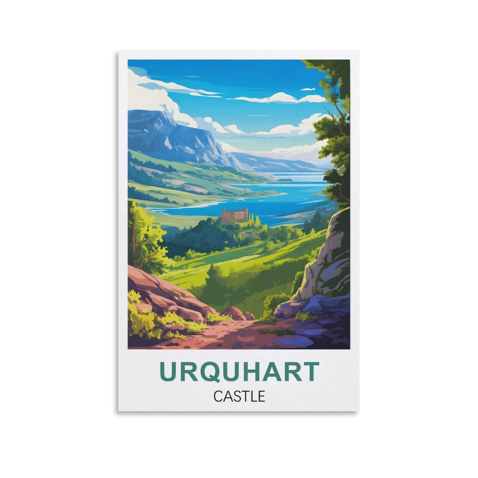 EZMLFA 5D Diamond Painting Kits,Urquhart Castle Scottish Highlands Diamond Art Kits Adults, Create Your Own Diamond Painting Full Drill Gifts for Home Decor 30x40cm