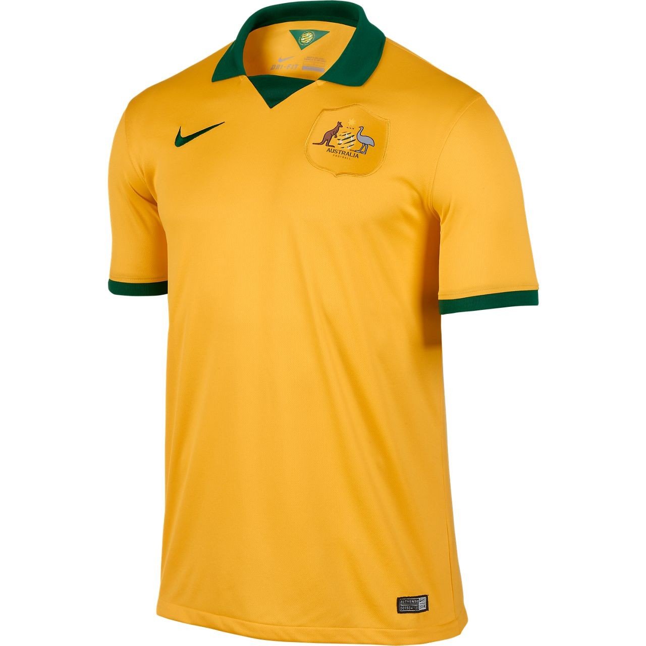Nike Australia Home World Cup Jersey (Yellow/Green) Size S