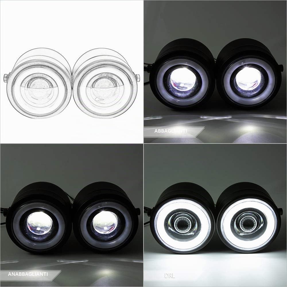 Faro per moto LED anteriore doppio faro anteriore per caffè Racer Chopper personalizzato Bobber