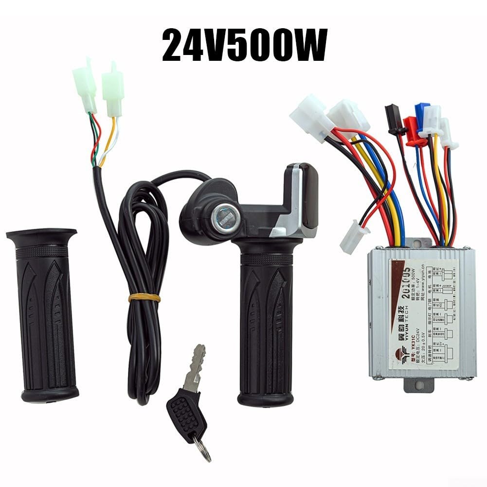 Sistema de control del acelerador de motor cepillado para bicicletas eléctricas y scooters de 24 V, 36 V, 48 V, con potencia nominal de 250 W, 350 W, 500 W, 1000 W