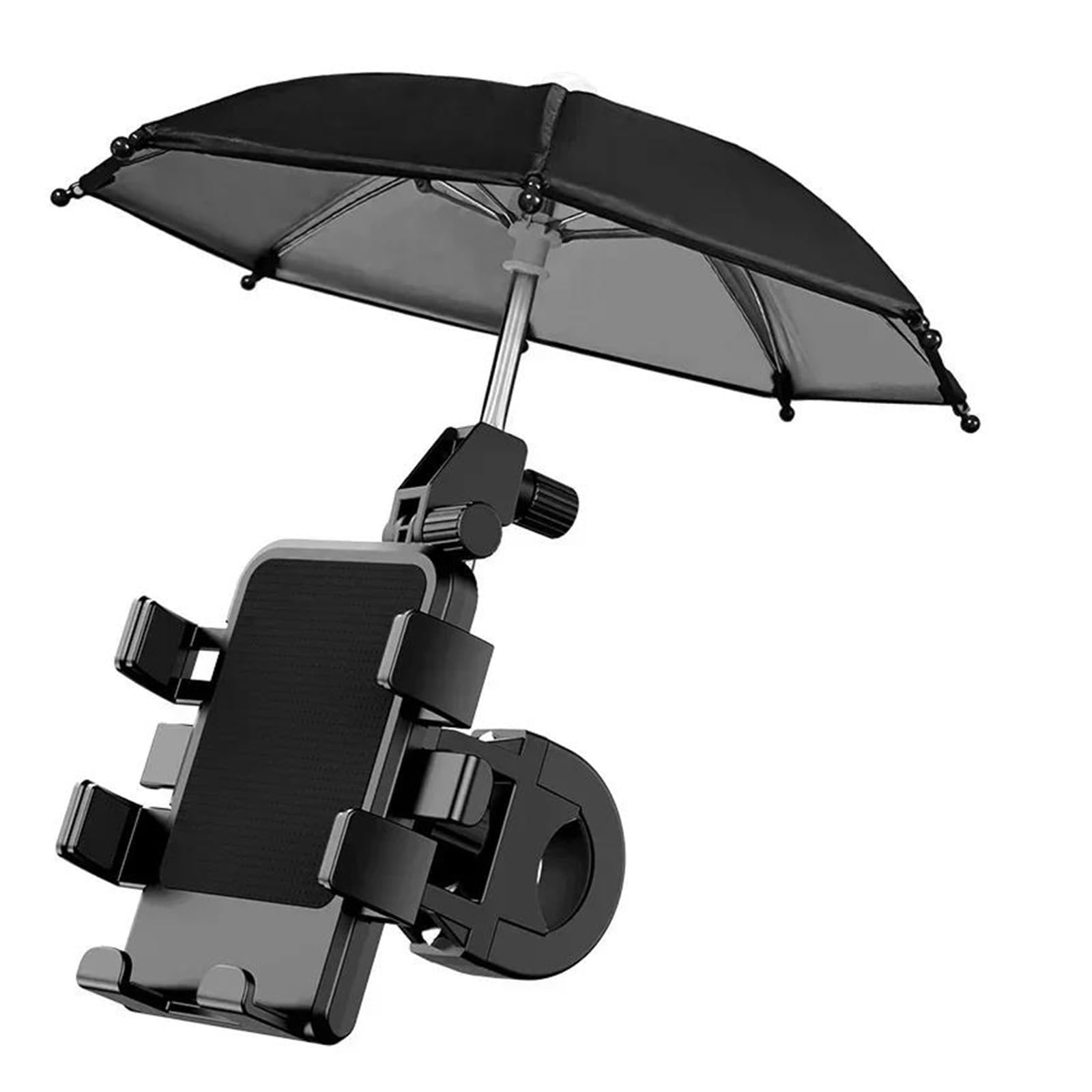 Soporte Móvil Moto Paraguas Impermeable Visera Bici Exterior Scooter Clip Manillar