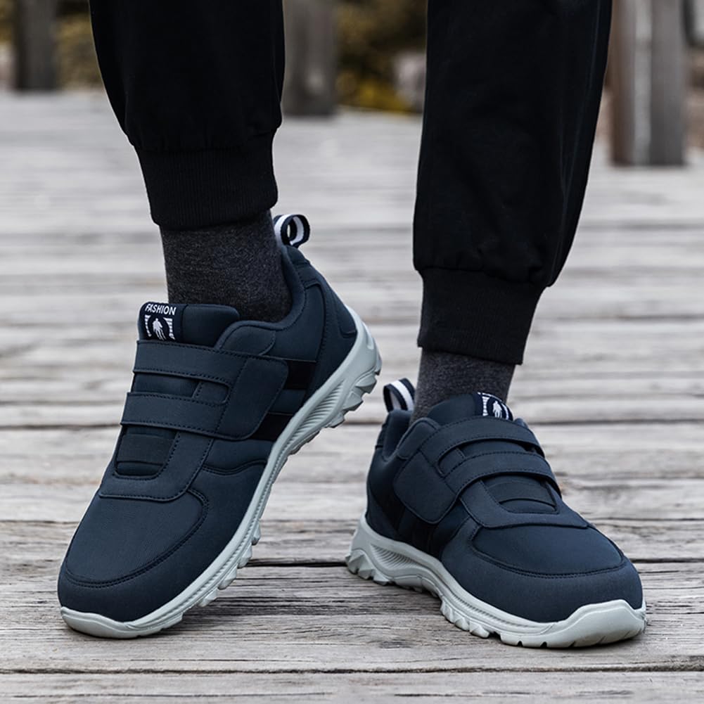 RUYI Zapatos diabéticos para mujer y hombre, extraanchos, para personas mayores, ortopédicos, para caminar, ultraligeros, con cierre de velcro para pies hinchados