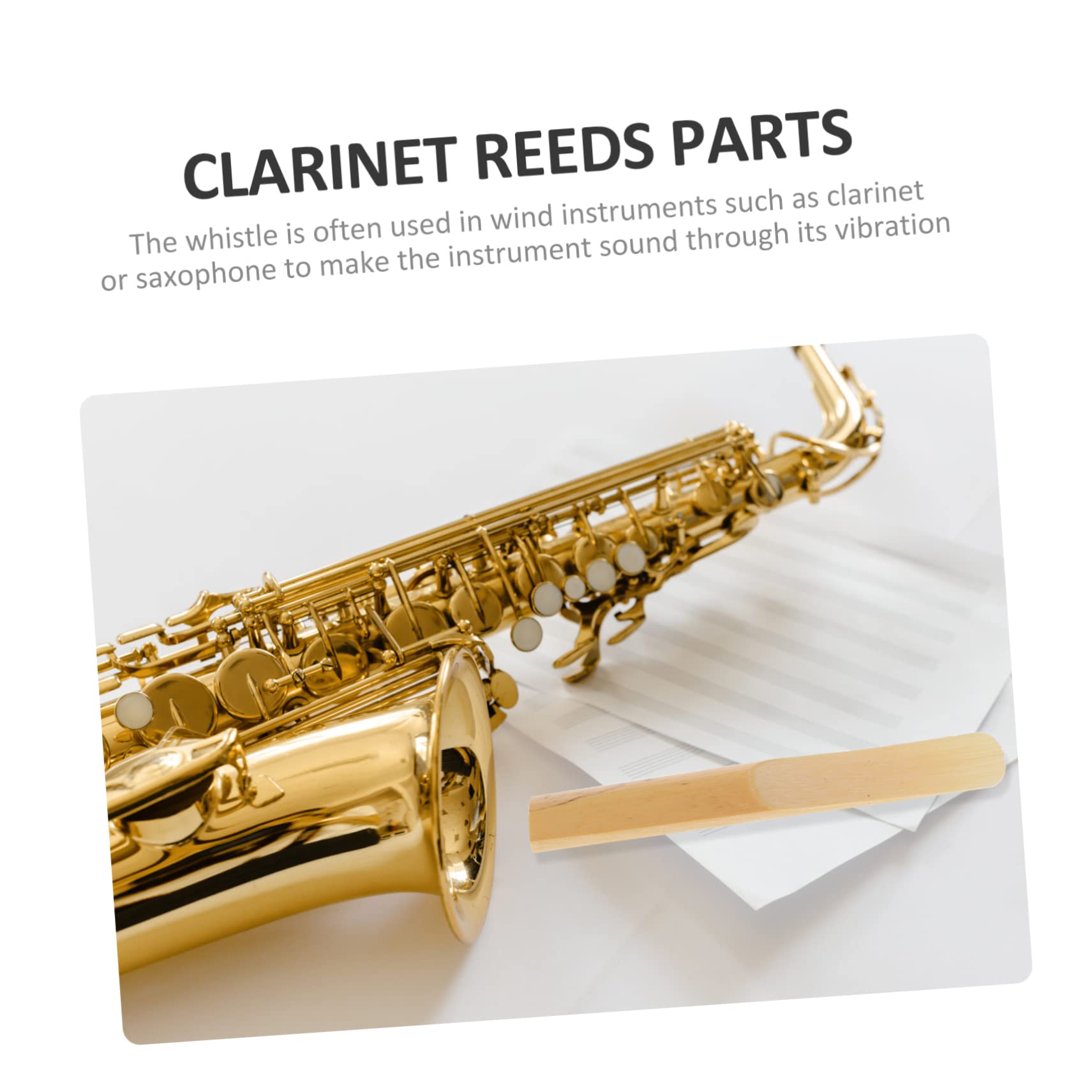 VICASKY 50piezas Reeds De Clarinete De Accesorios De Instrumento Musical Reeds Tradicionales Para Músicos Herramienta De Silbato Portátil