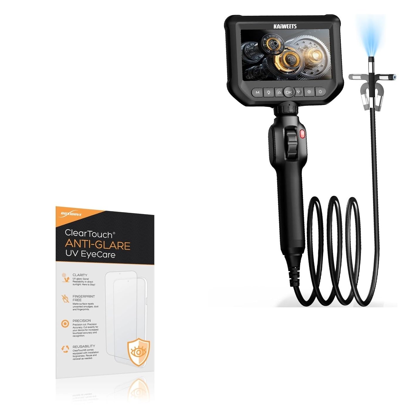 BoxWave Screen Protector Compatible With KAIWEETS KBA01 (4.3 in) - ClearTouch Anti-Glare Anti-UV EyeCare (2-Pack), Filters out Harmful Blue Light Reduce Fatigue