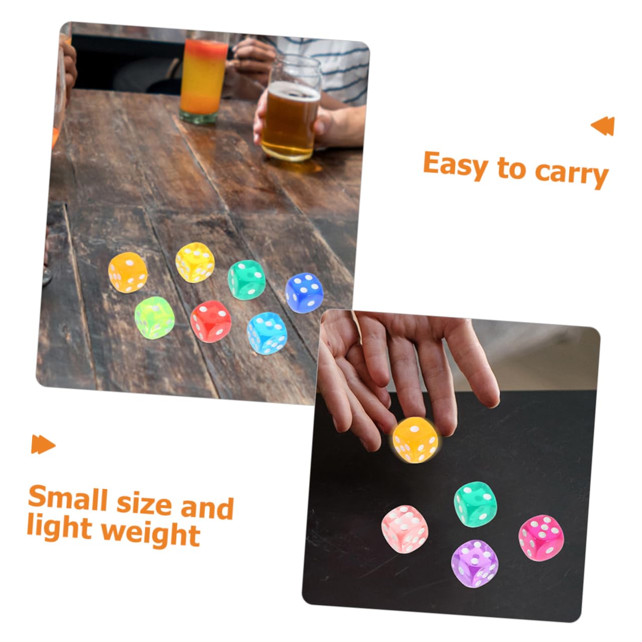 Alasum 400stücke Transparente Acryl Würfel Mit Rundungen Seitige Spielwürfel Für Brettspiele Party Und Lernspiele Leicht Und Tragbar Für Spieleabende Und Geselligkeit