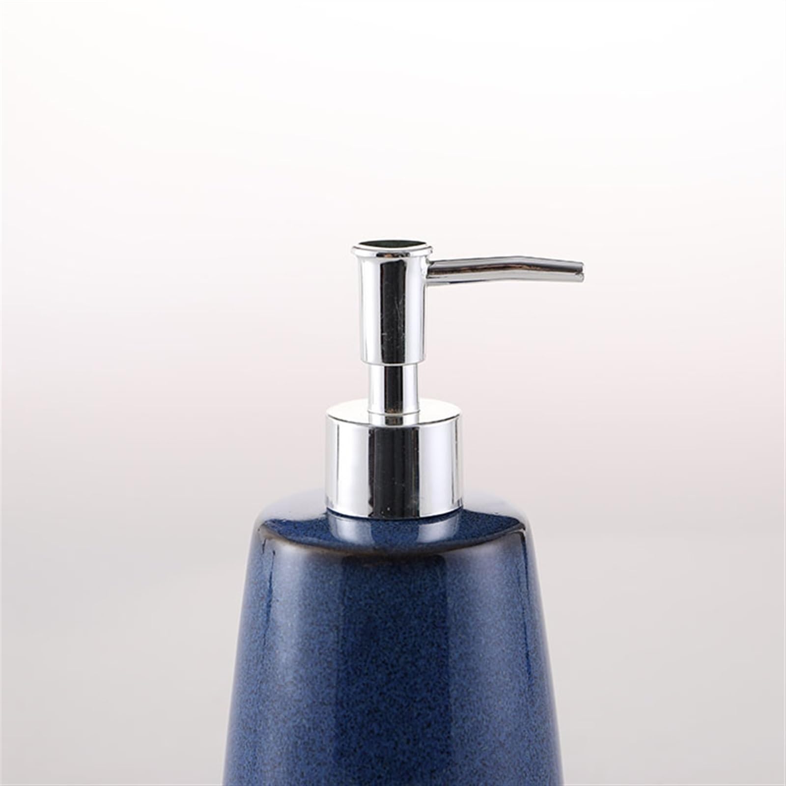 Seifenspender für Badezimmer, blauer Seifenspender für Lotion, Spülmaschine, Shampoo, Keramik-Seifenpumpe für Küche, Bad, Spenderflasche (380 ml / 12,85 oz)