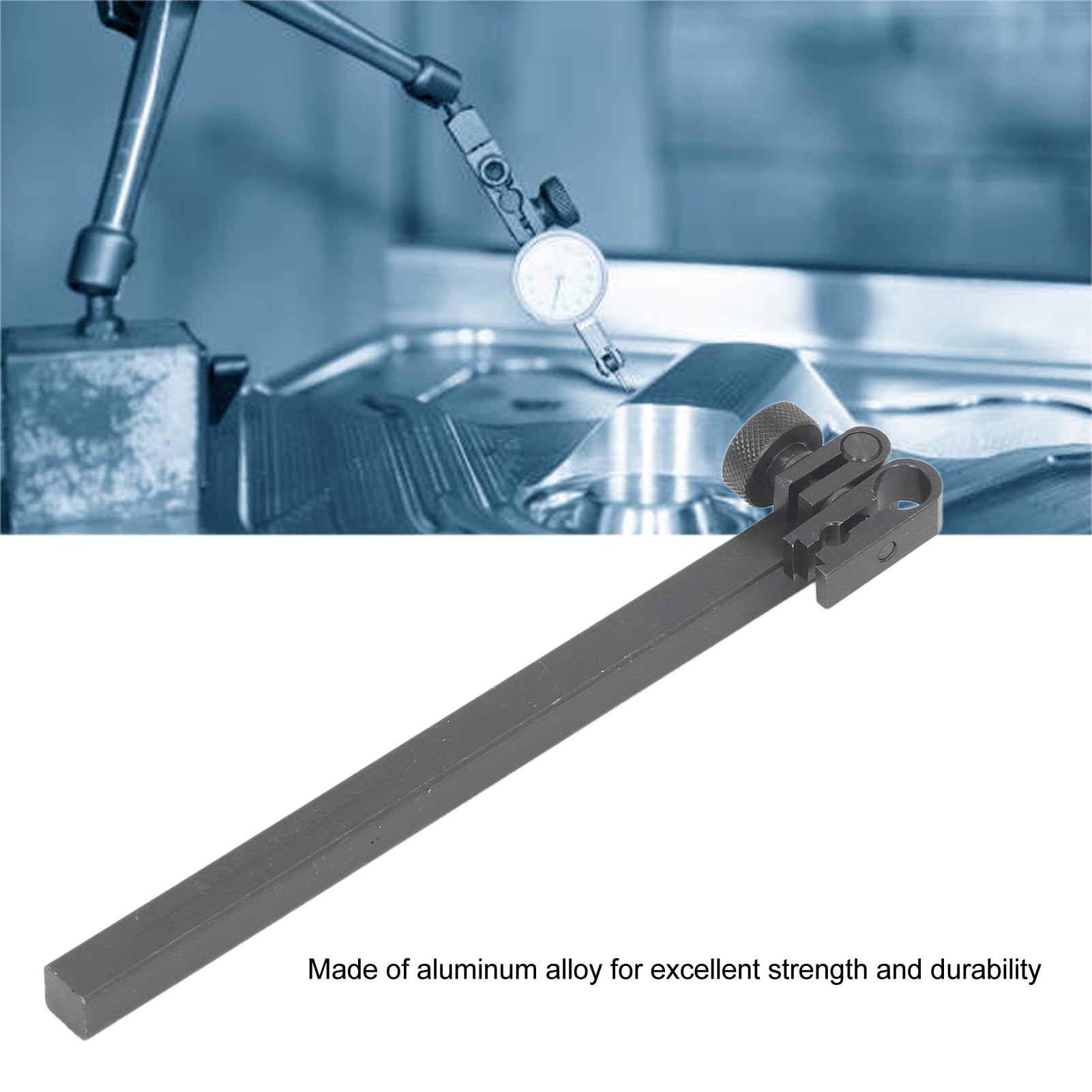 Indicator Height Gauge Holder Bar, Portable Aluminum Alloy Sleeve Post Holder Arm 8mm 6mm Diameter Hole for Gauge