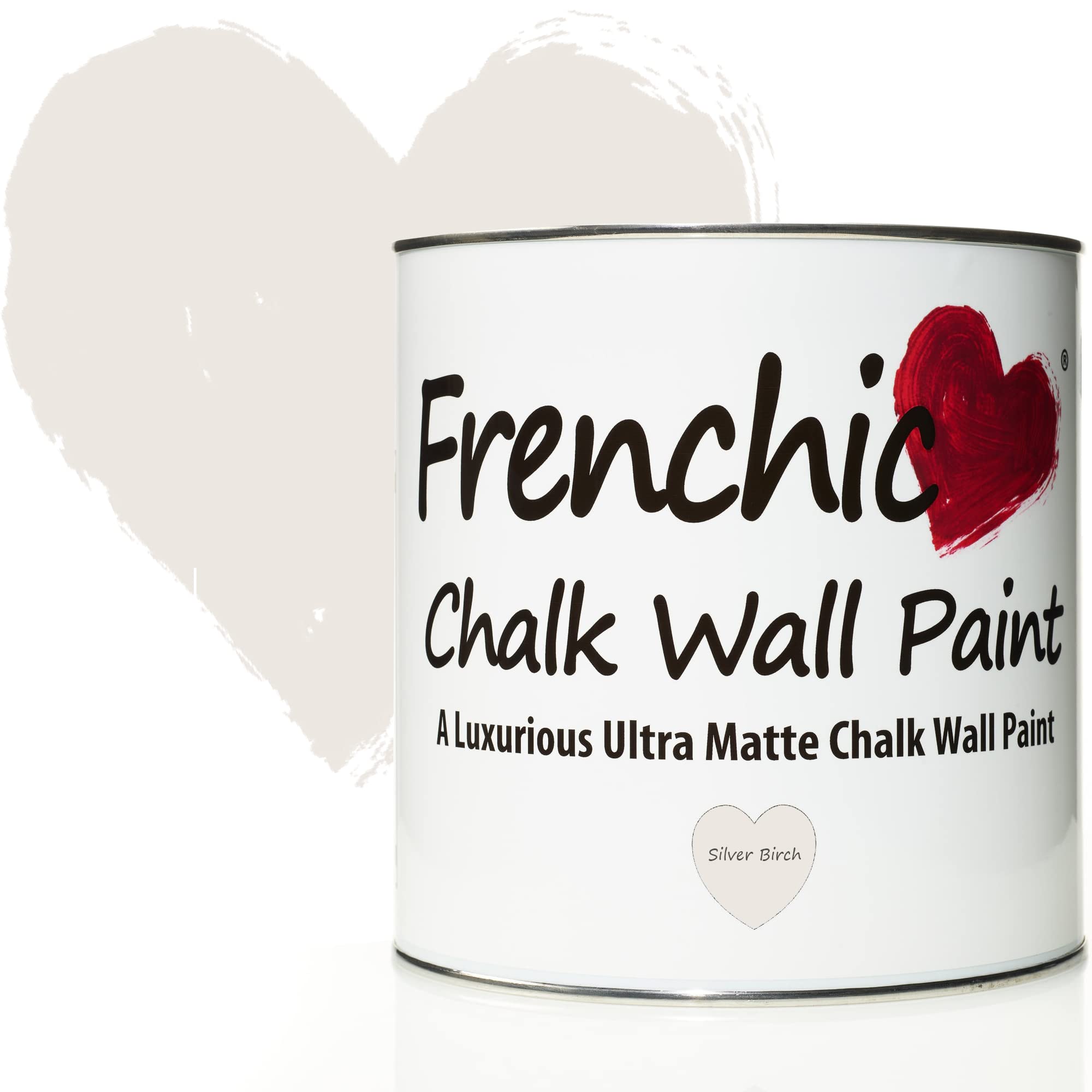 Frenchic Silver Birch Chalk Wall Paint, For Interior Walls & Ceilings, Ultra Matte, Washable & Scrubbable (2.5L)