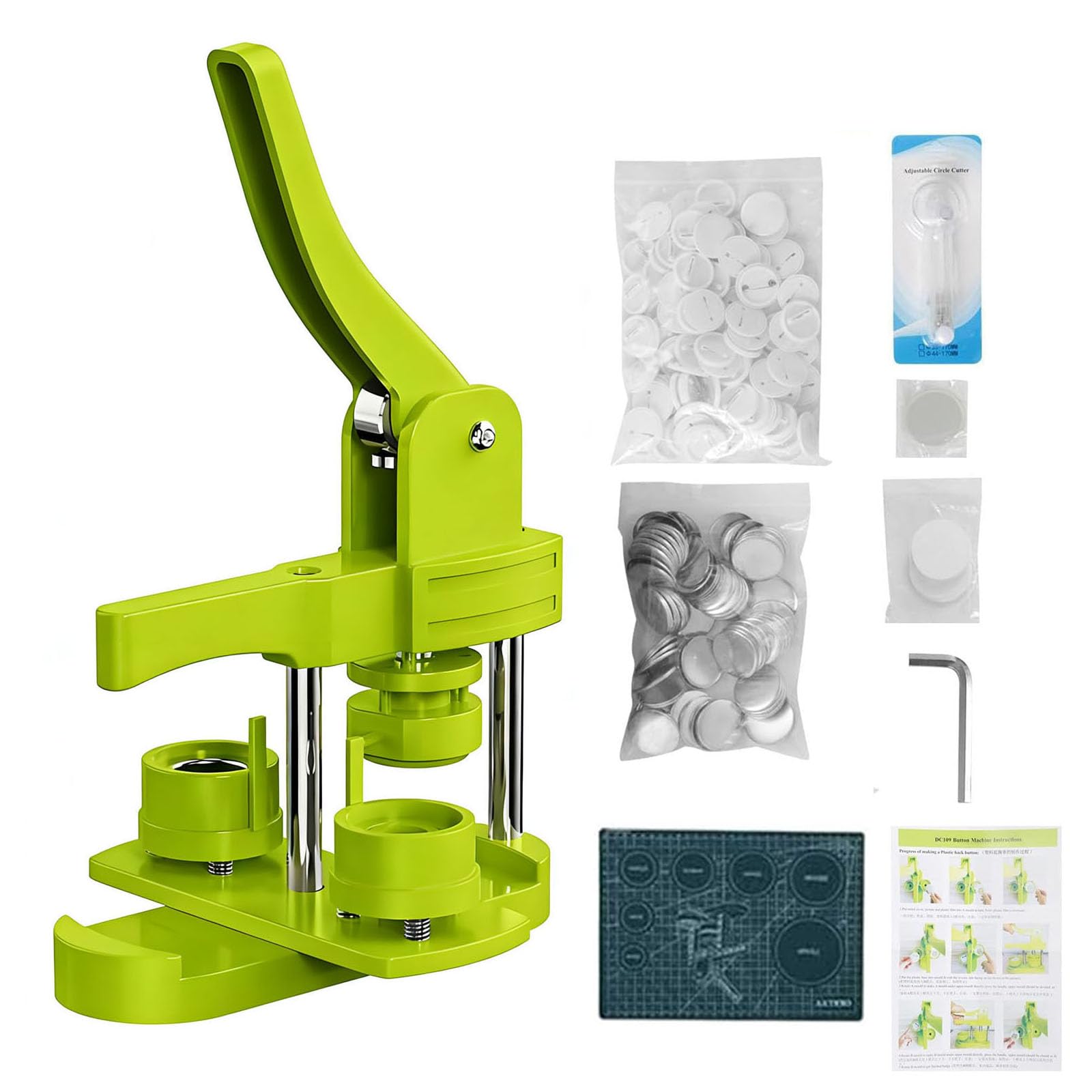 Photo 1 of JINFEIDIAN 25mm 1-Inch Button Maker Machine Kit with 200Pcs Supplies, Manual Press for DIY Pin Badges, Ideal Kids Gift & Craft Projects