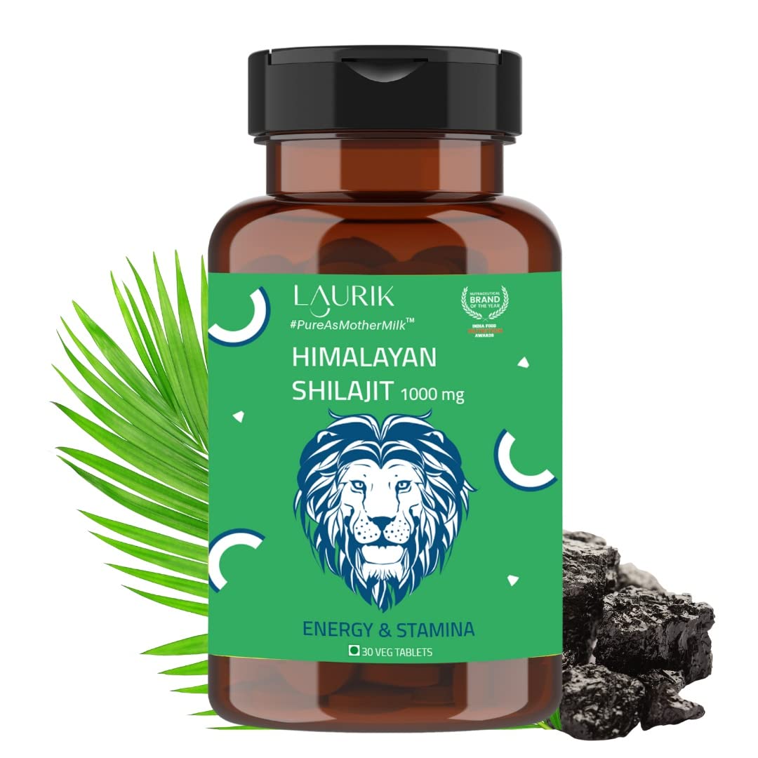 Laurik Himalayan Shilajit 1000mg | Shilajit Tablets Boosts Stamina, Strength and Support Vitality | improves Immunity For Men – 30 Tablets