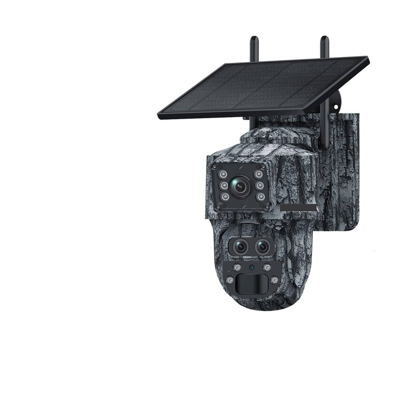 Oshpmbdlyfj 12Mp Wifi Solar Camera Outdoor 12Mp 6K Dual Screen Wifi / 4G Sim Monitor Ip66 Pir Human Detection Security Camera Camouflage Forest(12Mp Wifi)