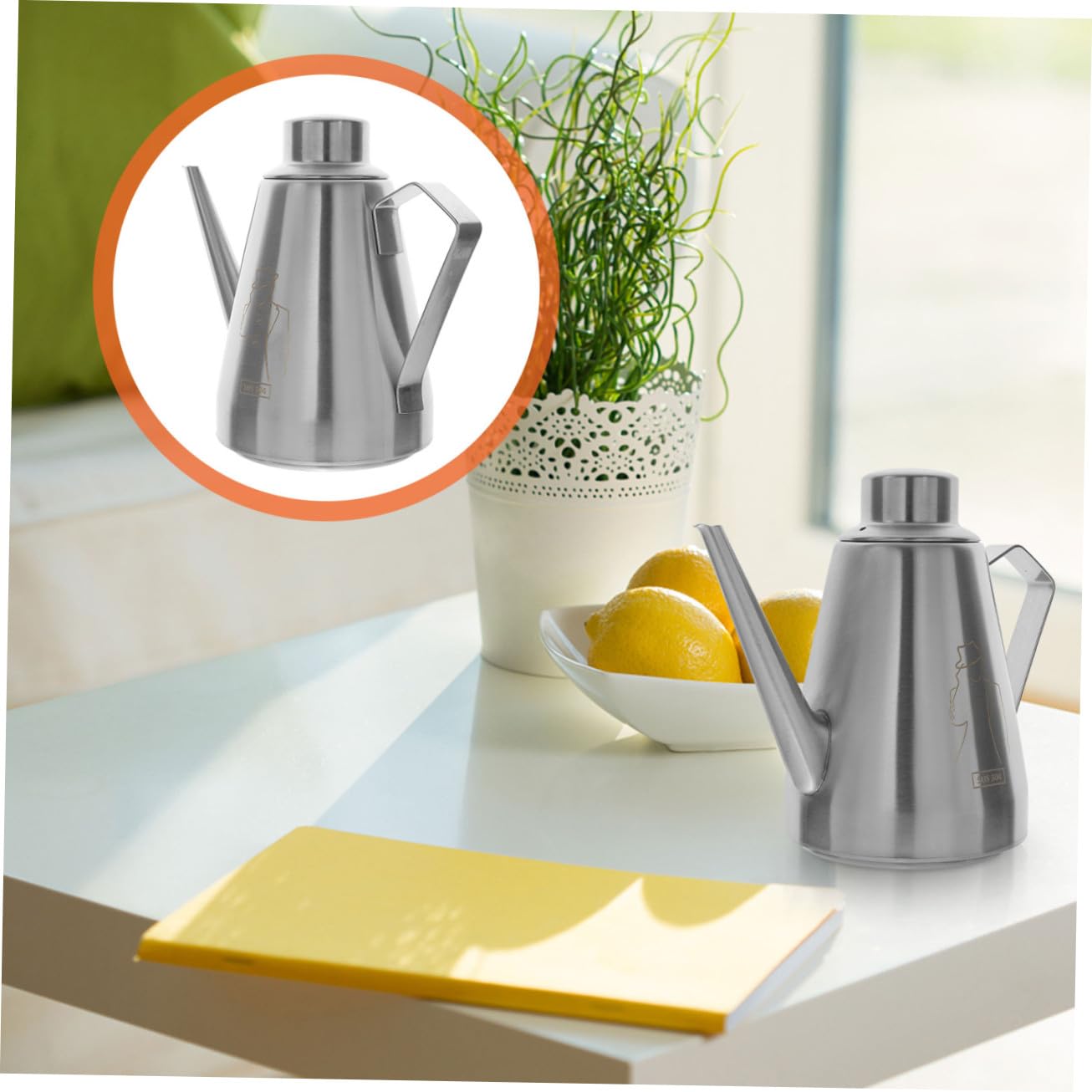 Cabilock 2piezas Botella Dispensadora De Aceite y Vinagre Inoxidable Cocina y Para Aderezos y Condimentos