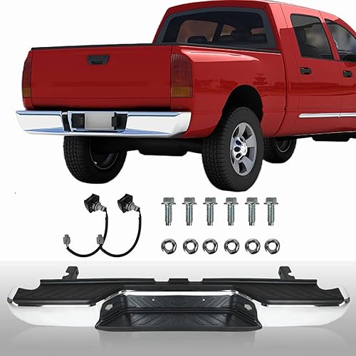 KKoneAuto Parachoques trasero compatible con camionetas Frontier 2005-2019, montaje de parachoques trasero sin agujeros para sensor, asistencia de disponible en Yaxa Colombia