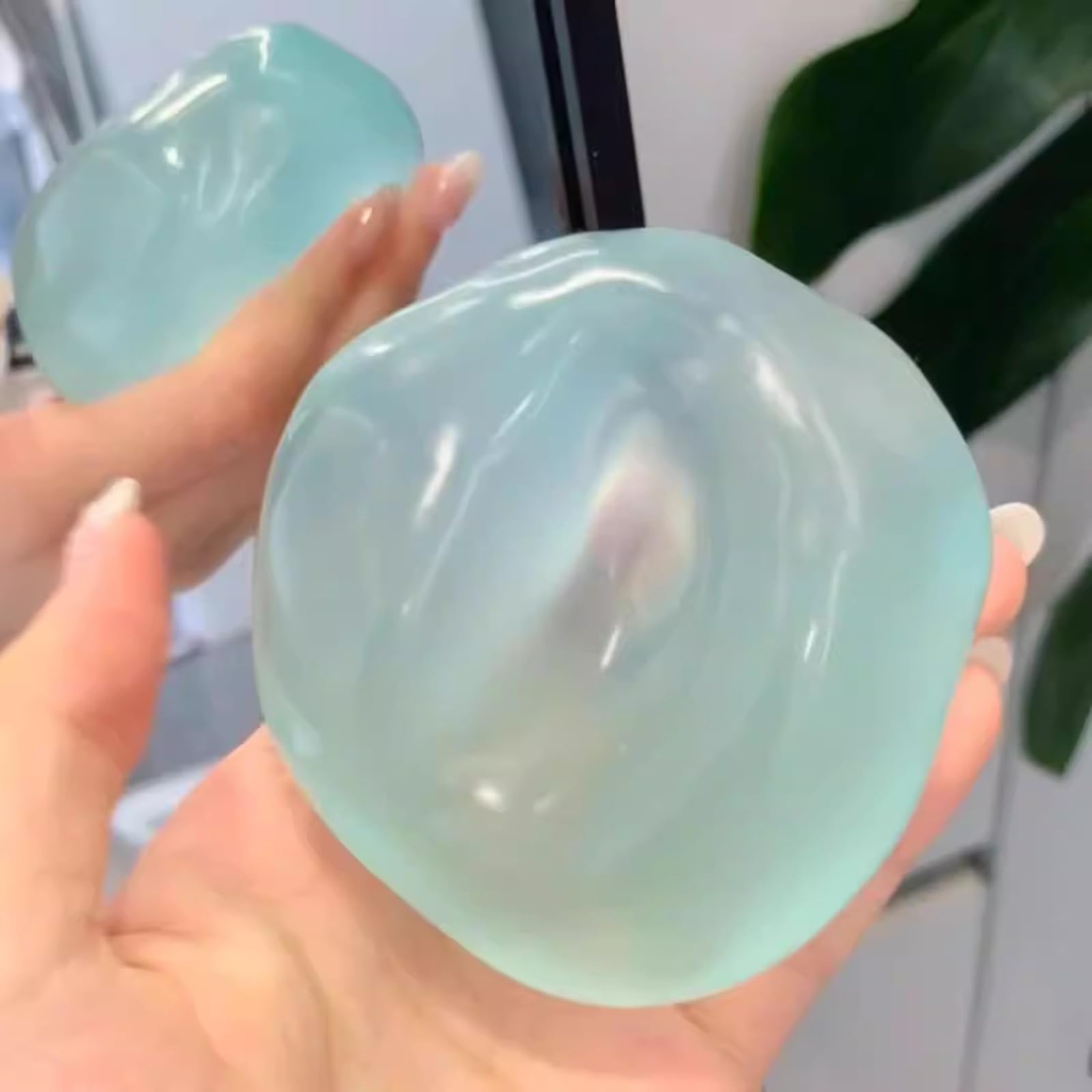 Kulka do squishies z oleju kokosowego, 6 cm, ręcznie wykonana, wyciskana piasek, kleista, nieprzylepna, wielokrotnego użytku, idealna do pracy, nauki, podróży