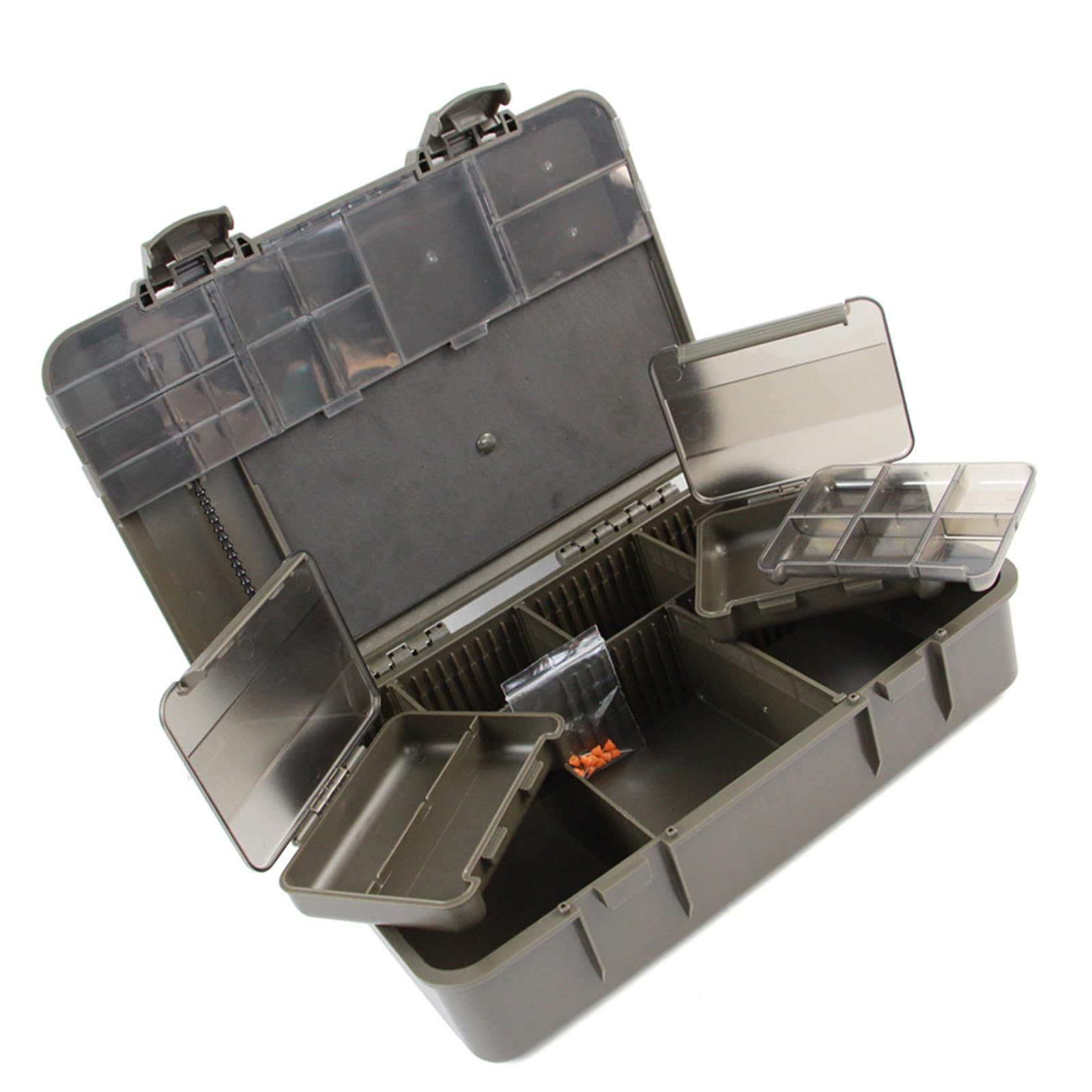 Boîte de rangement pour articles de pêche, plusieurs compartiments, hameçons, boîte de rangement