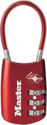 Cadeado para malas Master Lock 4688D, vermelho, pacote com 1