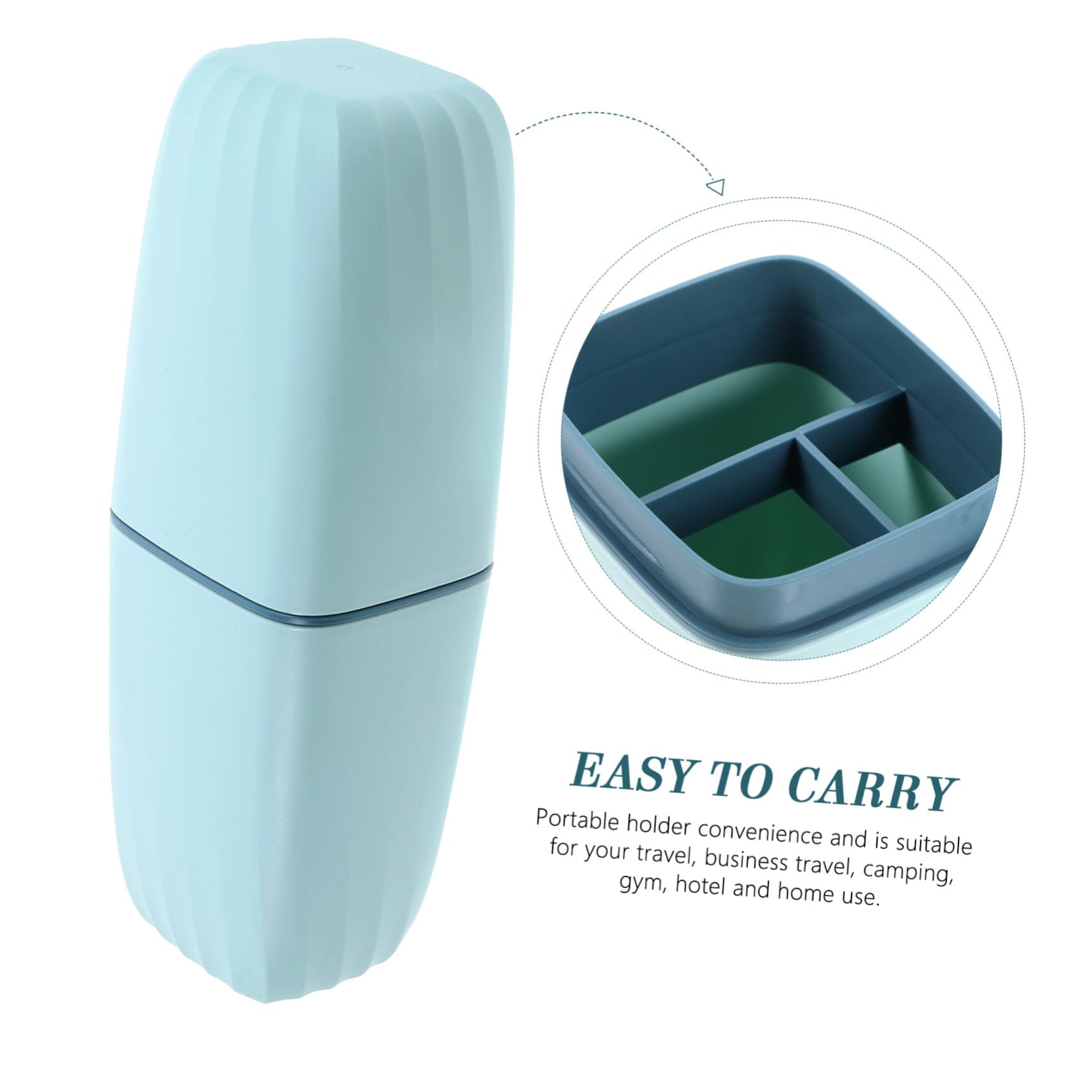 Healvian 5pezzi Porta Spazzolino Da Viaggio Con Contenitore Per Dentifricio Pratico e Compatto Per Viaggi Campeggio e Uso Quotidiano Design Semplice e Resistente