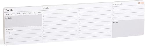 Notsu Planificador diario Bloc de notas Lite | Lista de tareas diarias sin fecha minimalista y agenda por hora, almohadilla de planificación de