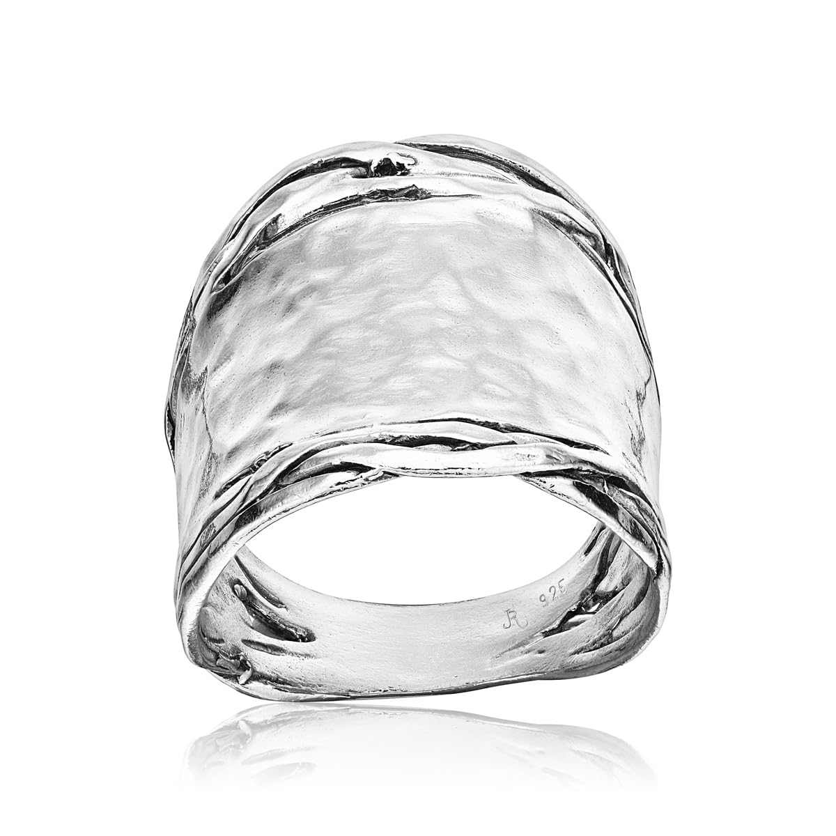 925 Sterling Silber Ring im Vintage Antik Look, hypoallergen, nickelfrei, bleifrei, handgefertigte Designer-Kollektion