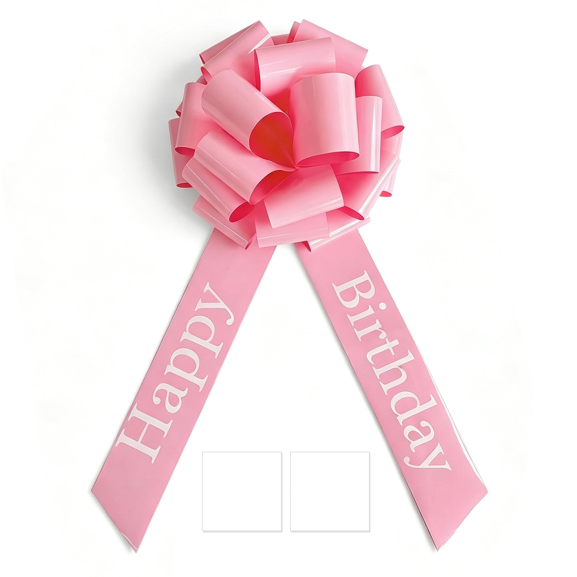 12 Inch Happy Birthday Big Pink Bow for Present Box and Bicycle Decor