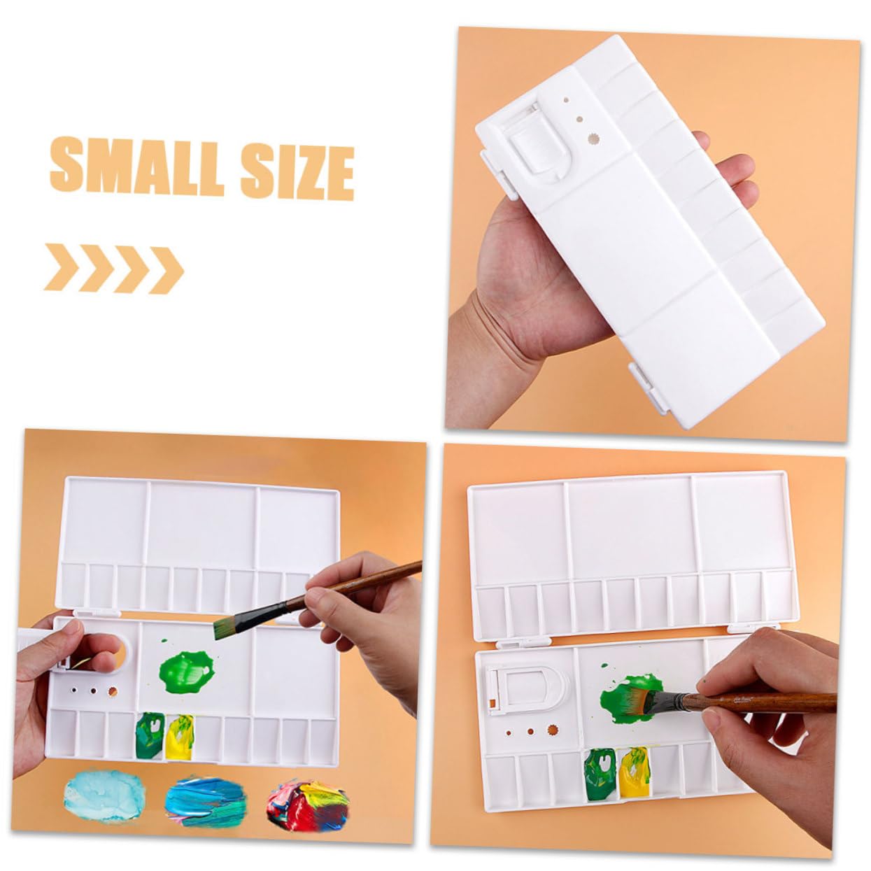 Gadpiparty 5 Series Bandeja para Paleta De Acuarelas De Colores Mixtos Paleta para Mezclar Pinturas Kit para Pintar Acuarelas Compartimentos Lata para 2 Piezas x 5