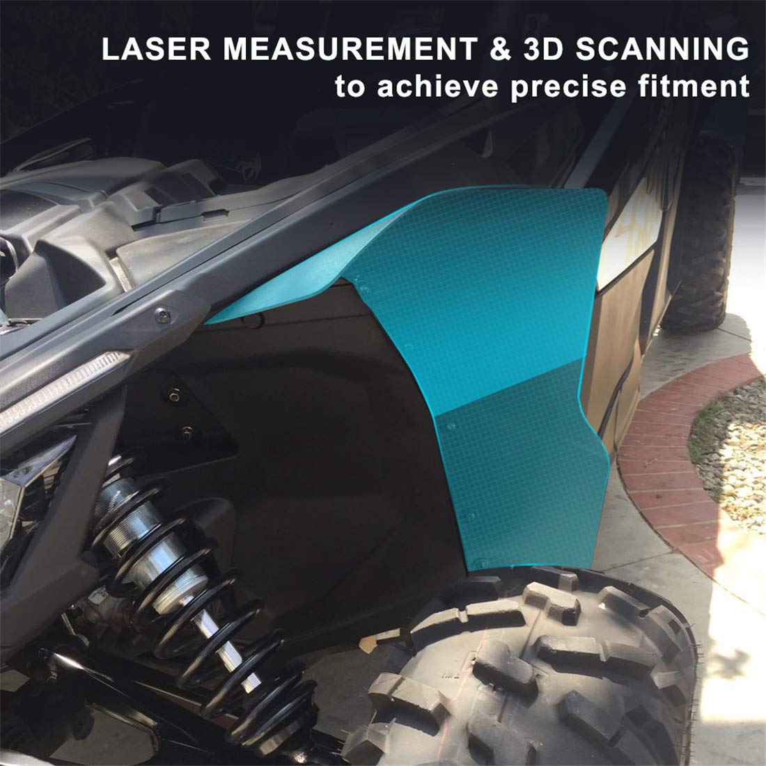 KIWI MASTER Extended Fender Flares For 2017-2025 Can-Am Maverick X3 - HDPE Mud Guards