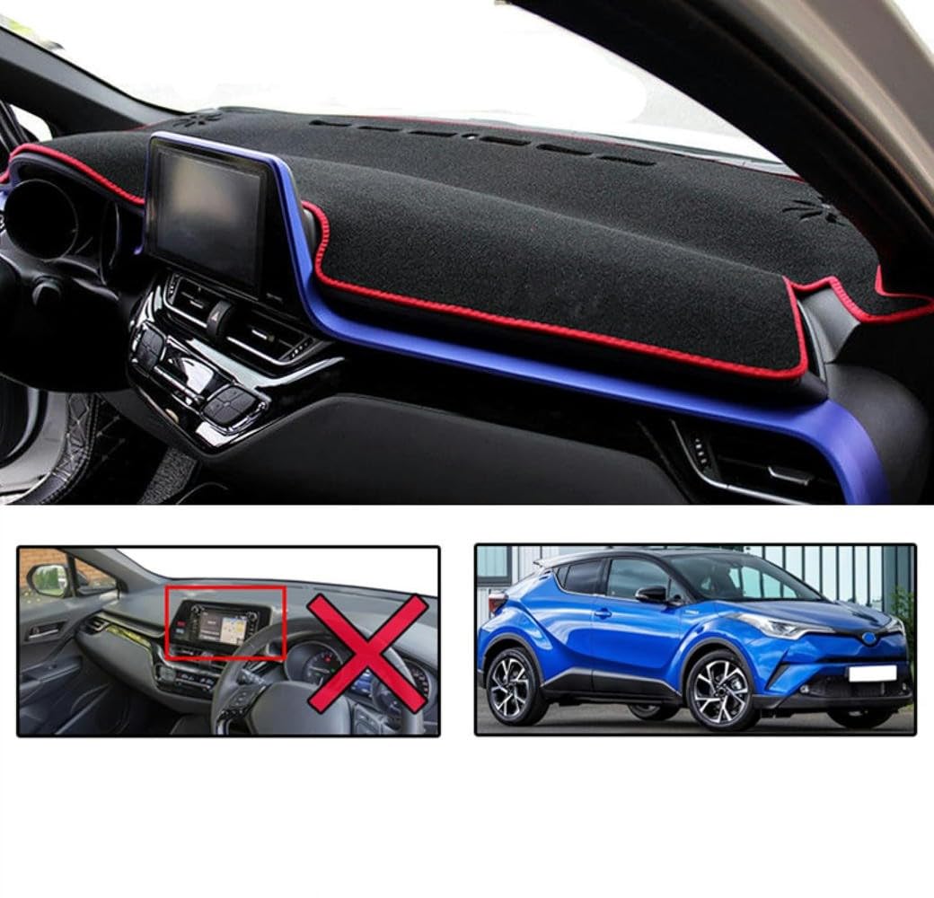 Cubierta para salpicadero Alfombrilla para salpicadero Parasol Alfombra Protectora antideslumbrante LHD - Apto para Toyota C-HR CHR 2016 2017 2018 2019 2020 2021 2022