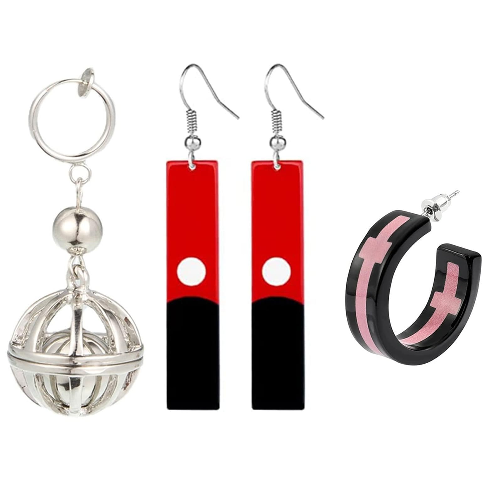 JinYu 14 Set Sticker and Anime Tokyo Revengers Series Earrings Comic Earrings Cosplay Ear Clip Jewelry Accessories Gifts for Men and Women Resin Pendant Earrings